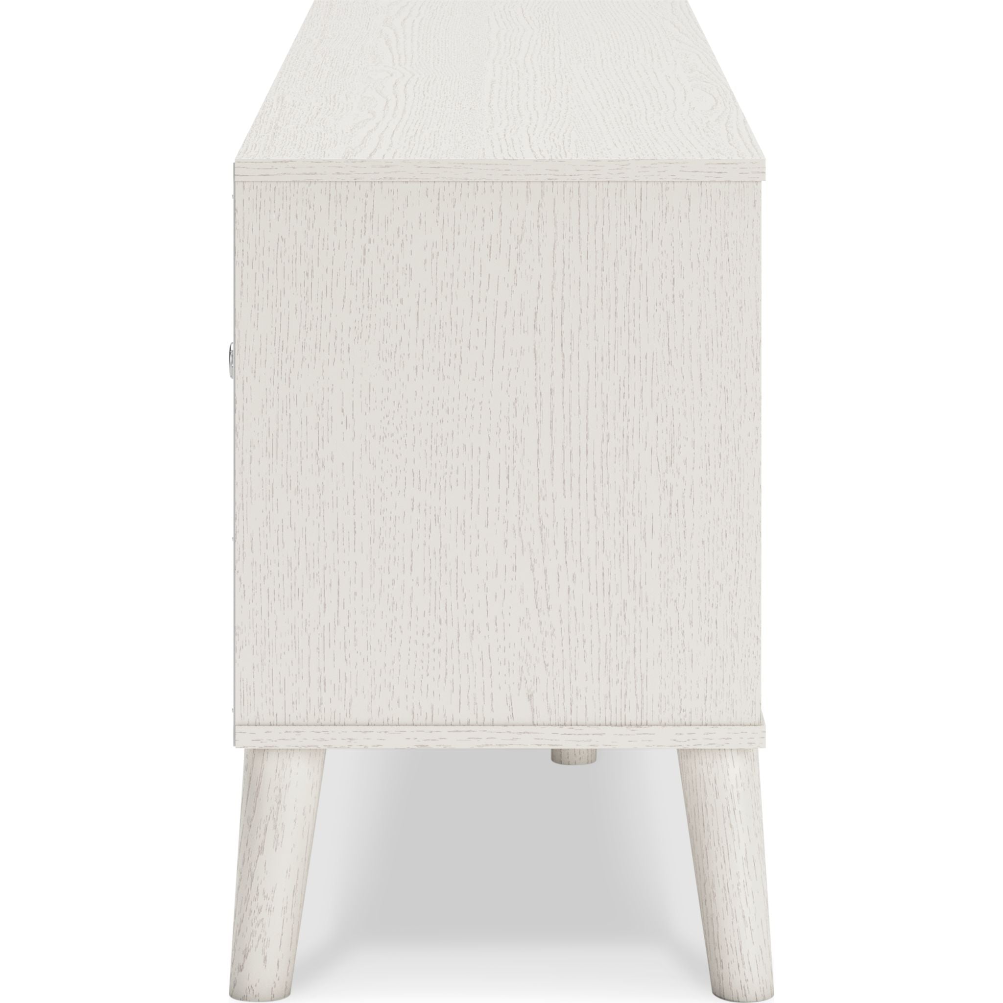 Aprilyn Modern TV Stand for Living Room - White, Sturdy Wooden Entertainment Center with Storage Shelves for Flat Screen TVs up to 65