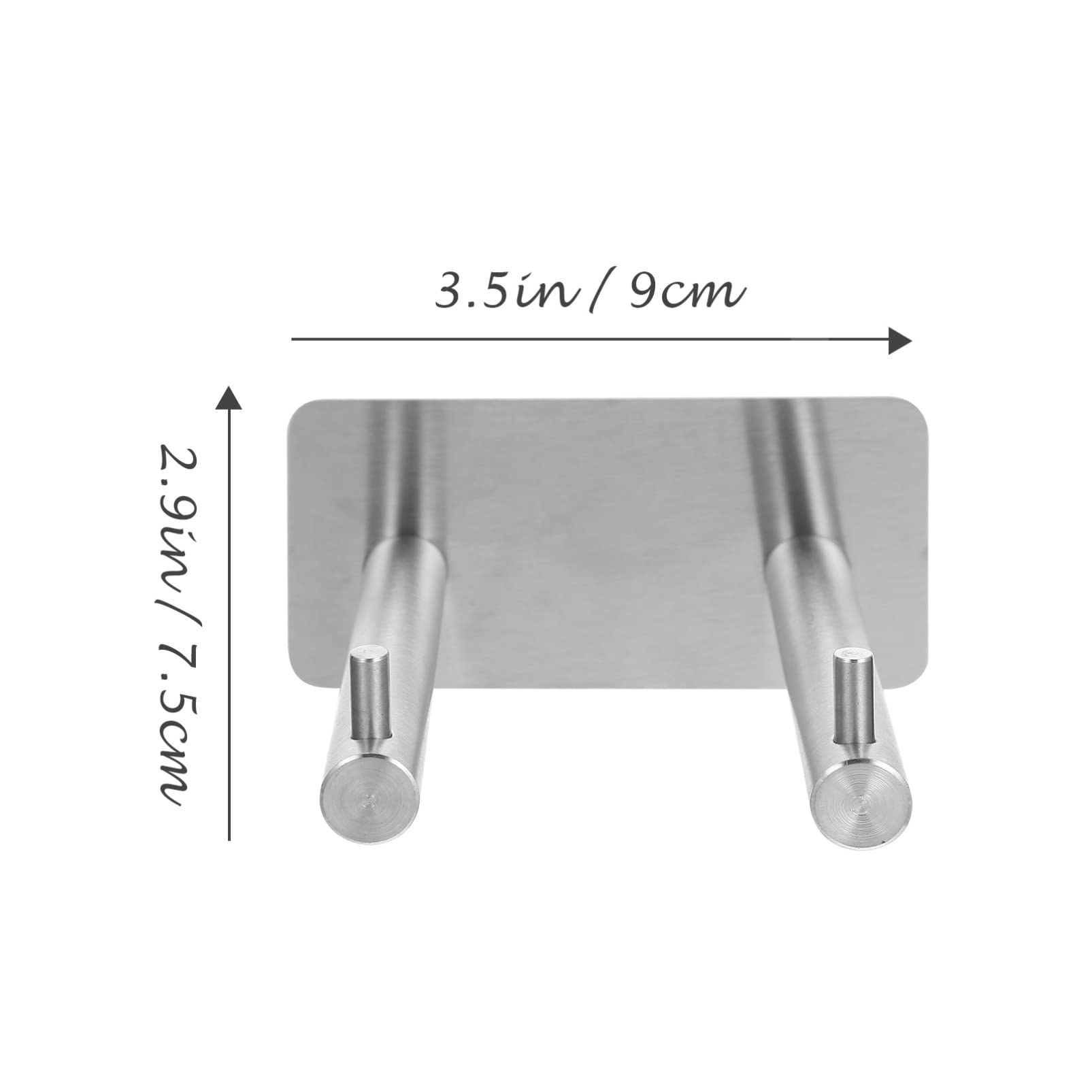 Cabilock 1 Set Stainless Steel Wall Mount Hair Dryer Holder & Towel Hook - 304 Stainless Steel Suction Cup Organizer for Blow Dryer, Curling Iron, Silverware & Kitchen Utensils - Perfect for Bathroom, Salon & Bedroom Organization