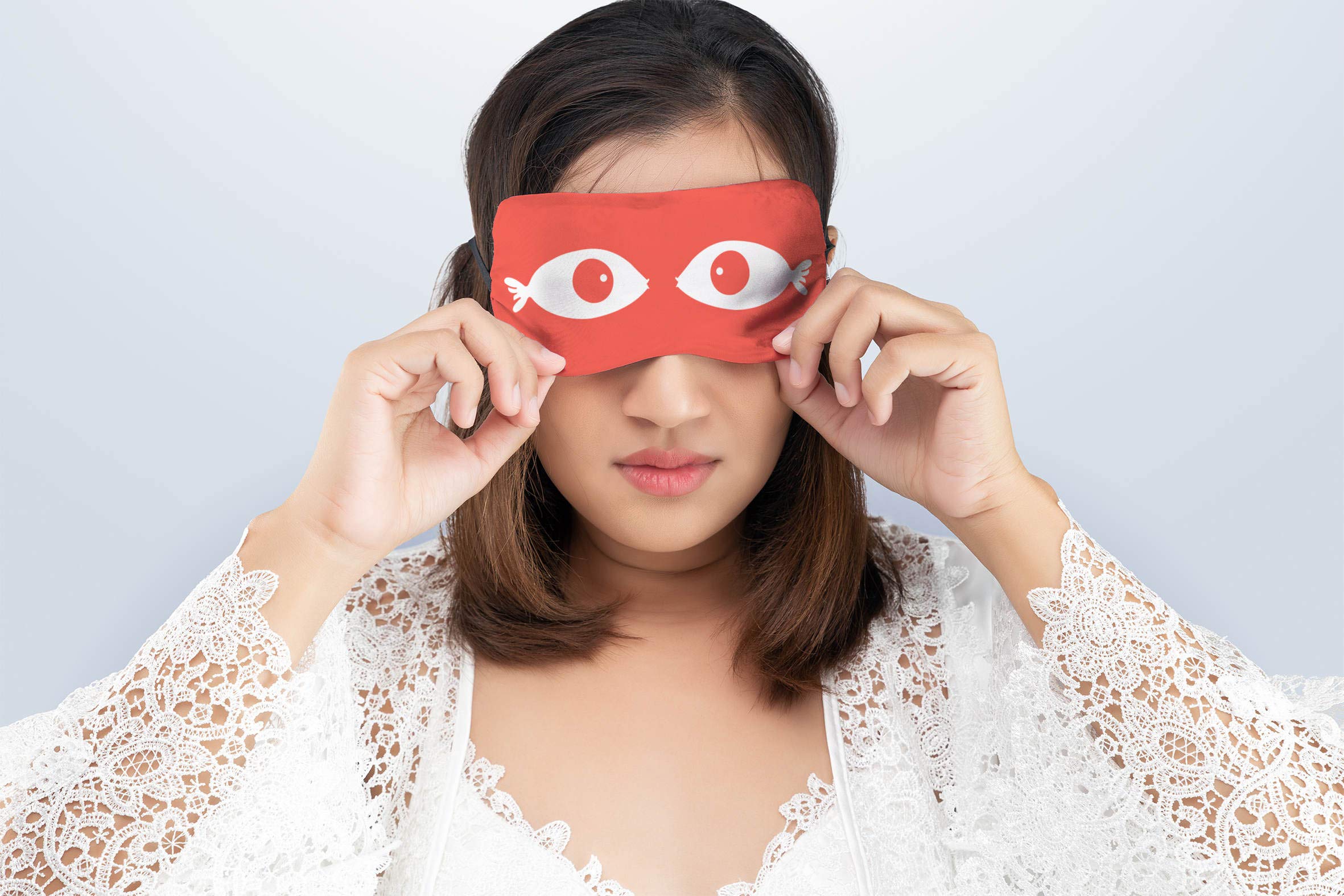 Madanyu Sleeping Eye Mask for Women & Men - Soft & Comfortable Blackout Sleep Mask for Night, Travel & Nap - Lightweight & Breathable Eye Cover for Better Sleep (Red)