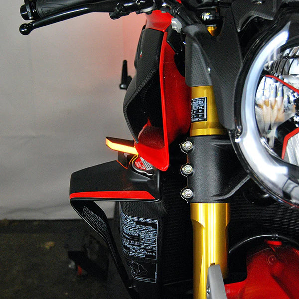 MV Agusta Brutale 1000 LED Front Turn Signals - High Visibility Motorcycle Indicators for Street and Track Riding