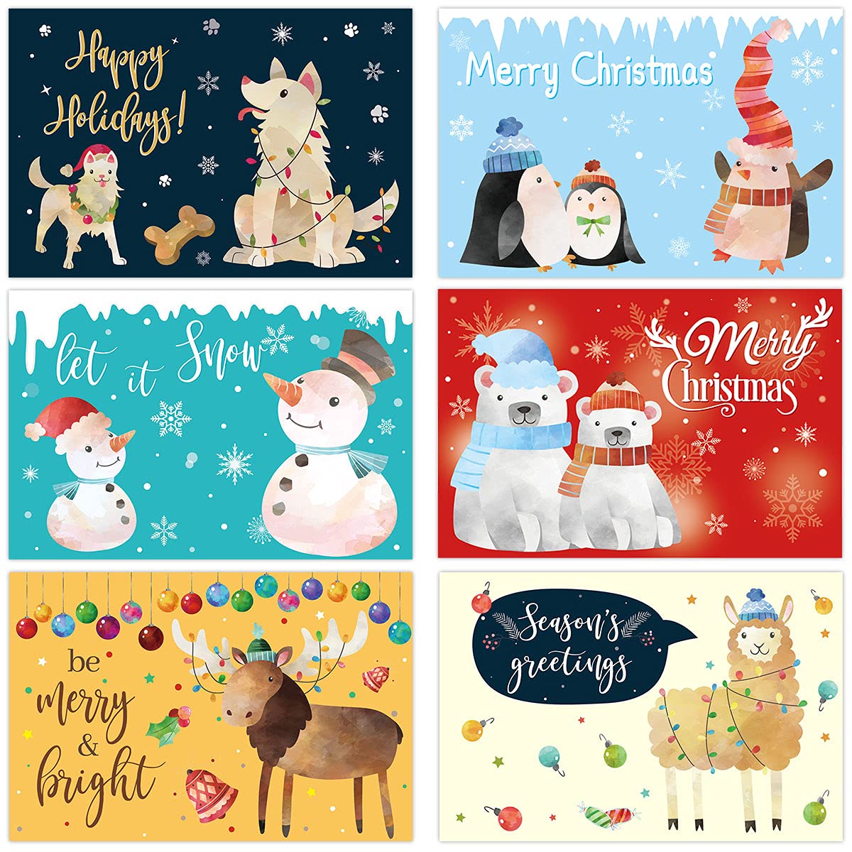 FANCY LAND 36 Christmas Greeting Cards with Envelopes - Blank Holiday Note Cards for Office, School, Home & Party Invitations - Perfect for Holiday Wishes, Gift Tags & Seasonal Decorations