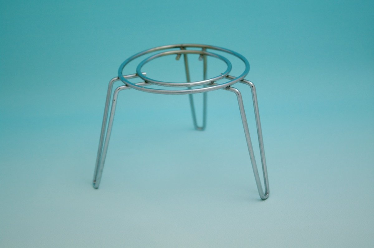 Premium Lab Iron Zinc Plated Burner Stand Tripod - Heavy-Duty Support for Bunsen Burners & Lab Equipment - Perfect for Chemistry Experiments, Science Labs & Classroom Use