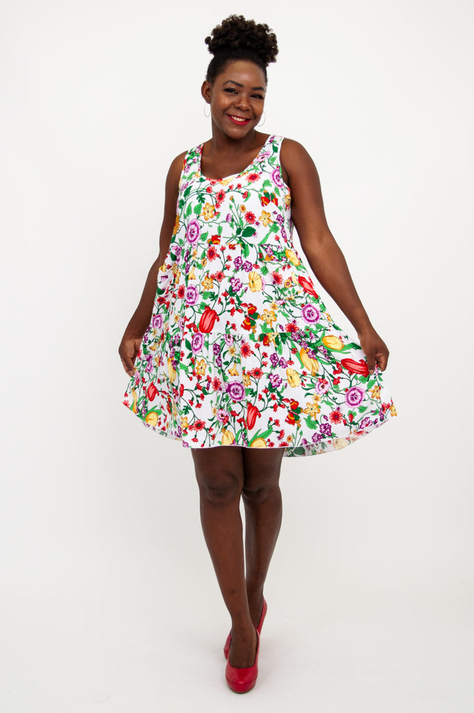 Kaya Dress - Elegant Floral Print Maxi Dress for Women, Summer Beach Party & Vacation Wear