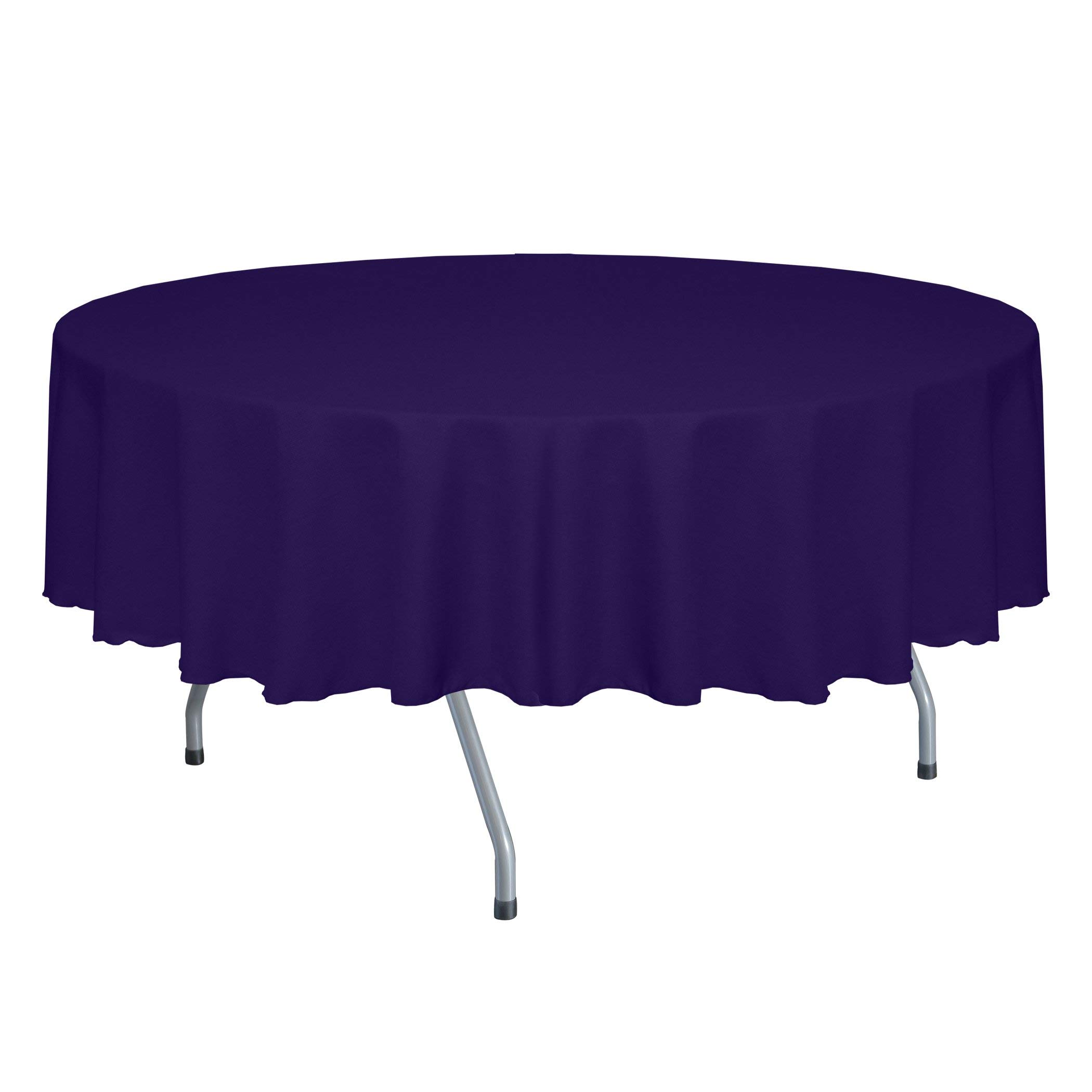 5-Pack Faux Burlap Round Tablecloth - 84