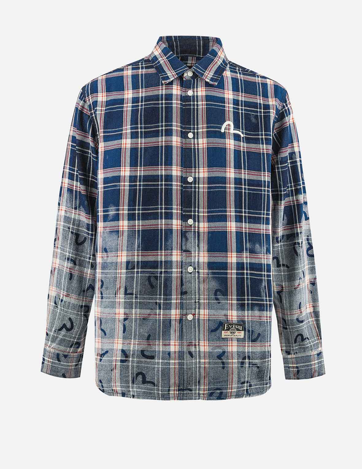 Stylish Allover Seagull Print Relaxed Fit Checkered Shirt for Men & Women - Perfect for Casual Outings, Beach Vacations & Summer Fashion