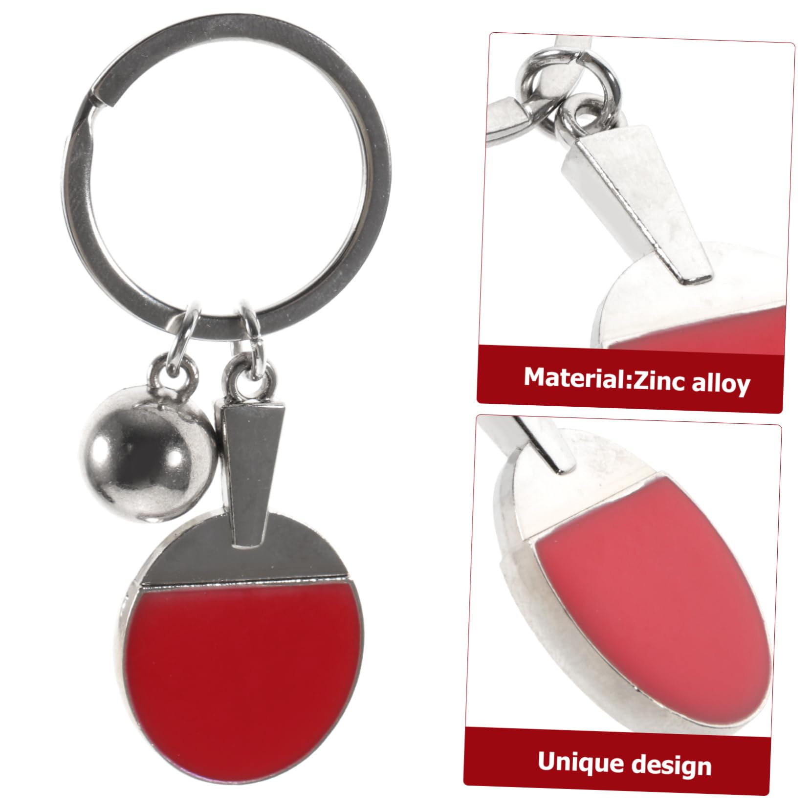 WESIEVYA Table Tennis Keychain - Sports Keychain for Women, Zinc Alloy Key Ring - Perfect for Gym Bags, Backpacks, and Tennis Accessories