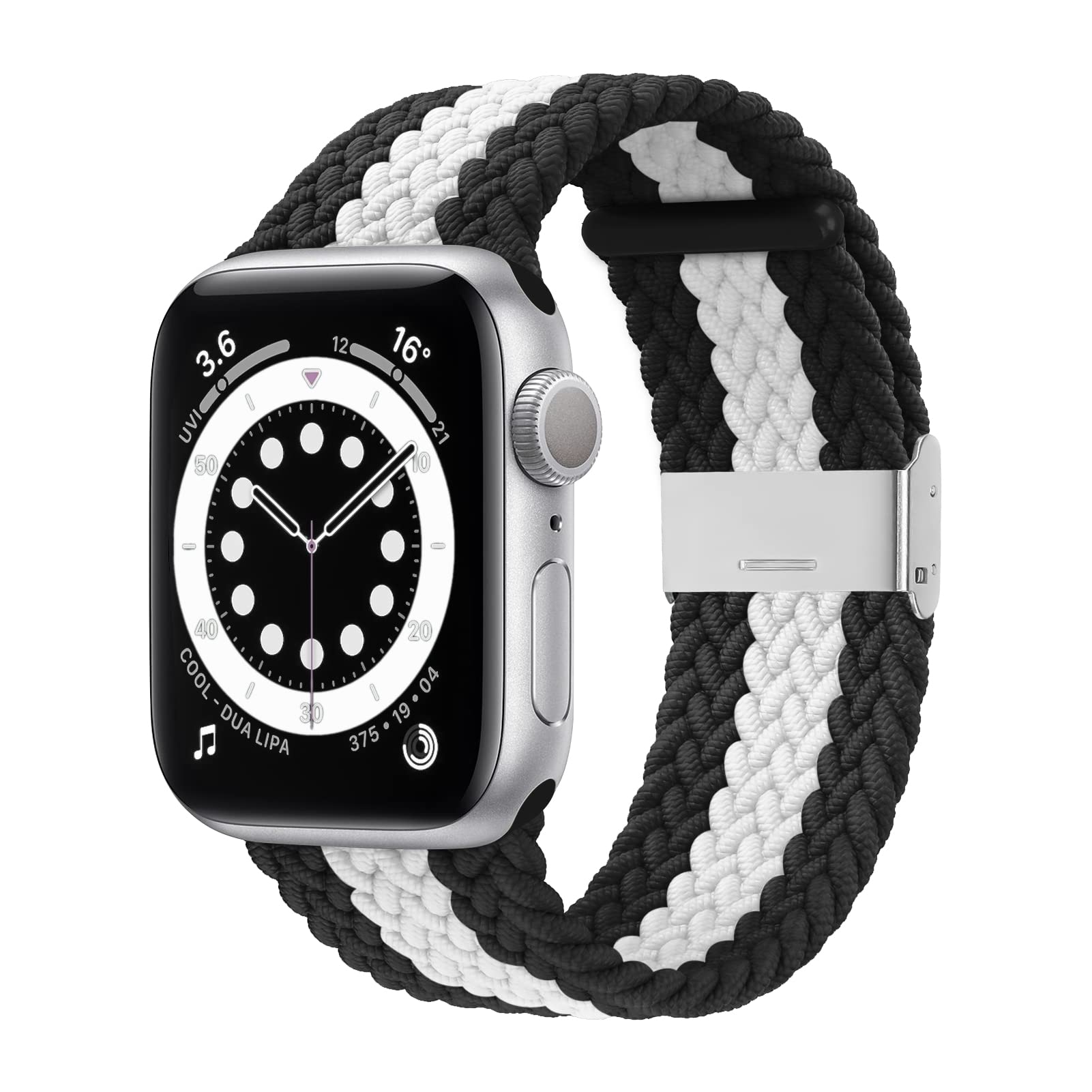 Bagoplus Braided Solo Loop Stretchable Band Compatible with Apple Watch Series 8/7/6/SE/5/4/3/2/1/Ultra - Adjustable Elastic Sport Strap for Women & Men (Fits 38mm/40mm/41mm/42mm/44mm/45mm/49mm) | Perfect for Workouts, Running & Everyday Wear