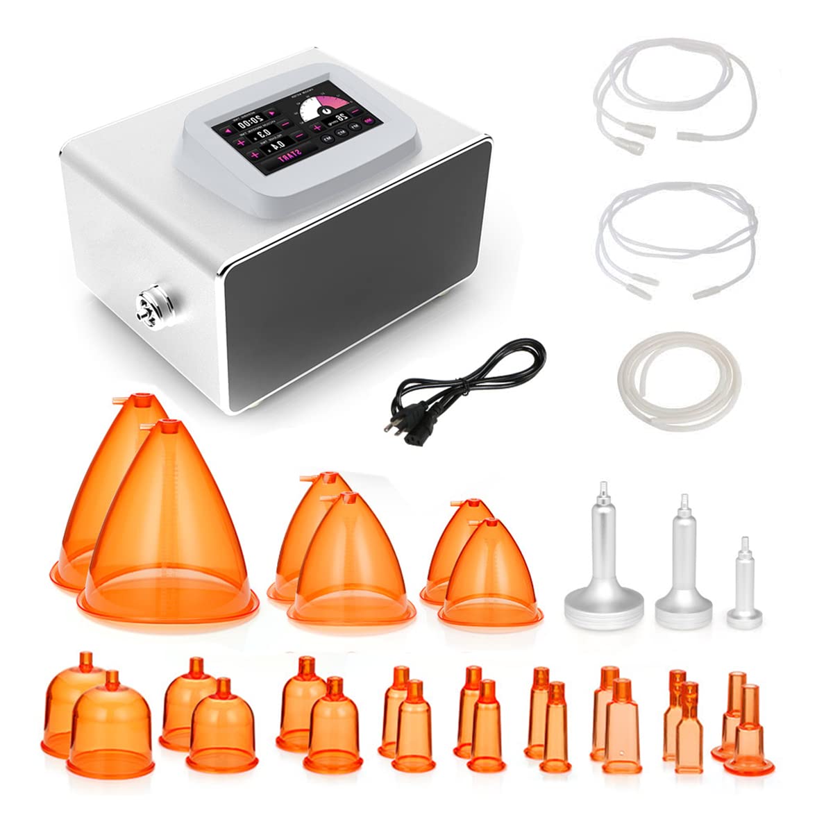 Professional Vacuum Therapy Machine with Touch Screen - BBL Vacuum Cupping Massager for Body Shaping, Includes 24 Cups & 3 Pumps (150ml Max) - Perfect for Home Spa, Cellulite Reduction, and Post-Workout Recovery