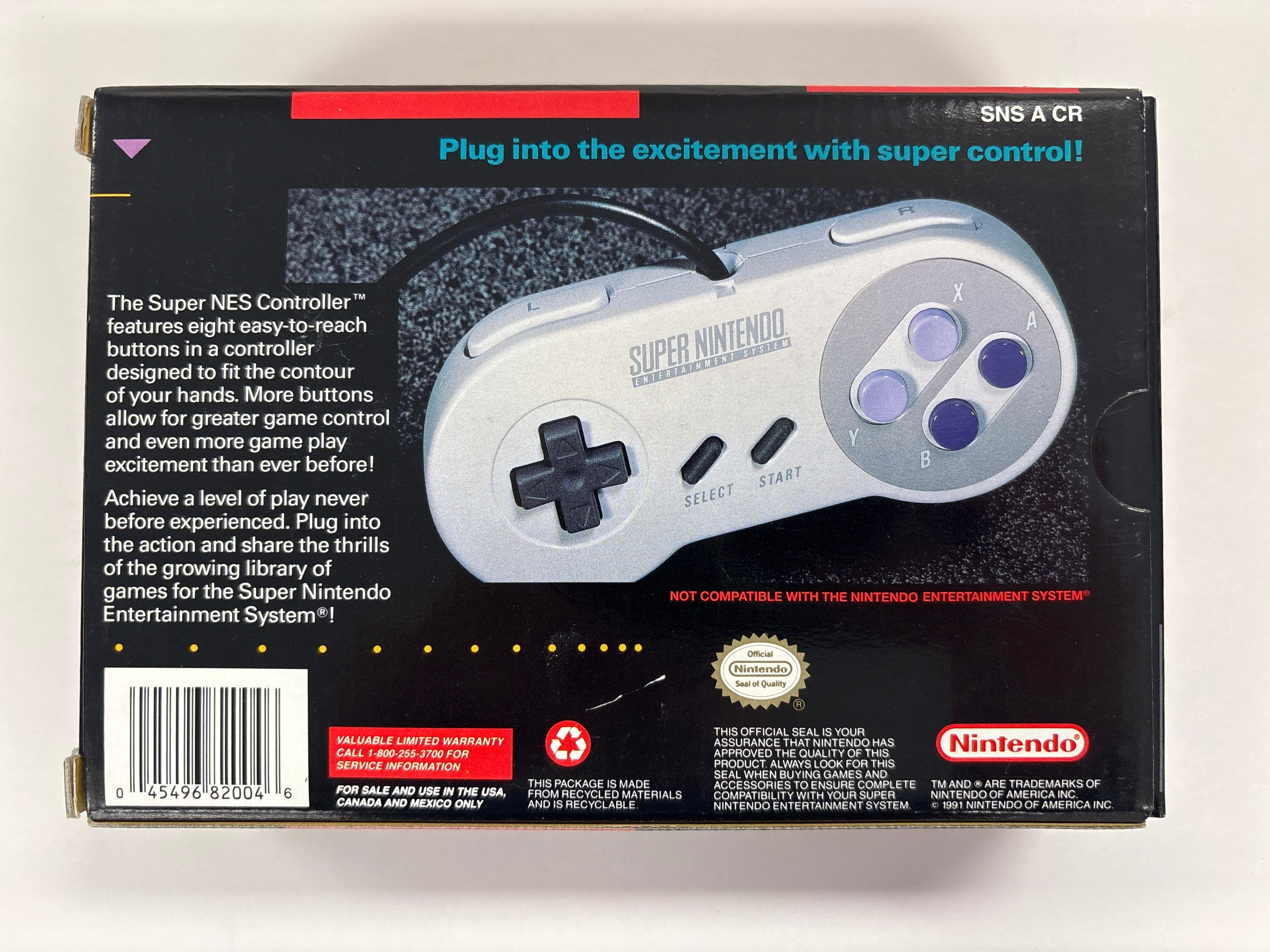 Original Super Nintendo SNES Controller - Authentic Retro Gaming Accessory for Super NES Classic Edition & SNES Consoles - Perfect for Classic Gaming Enthusiasts & Collectors