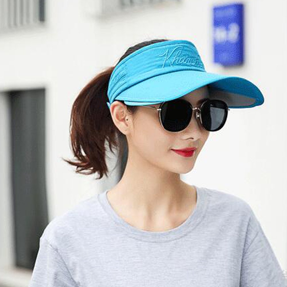 YEKEYI UPF 50+ Sun Hat for Women & Men - Wide Brim Retractable Visor Baseball Cap with UV Protection - Perfect for Beach, Fishing, Hiking & Outdoor Activities