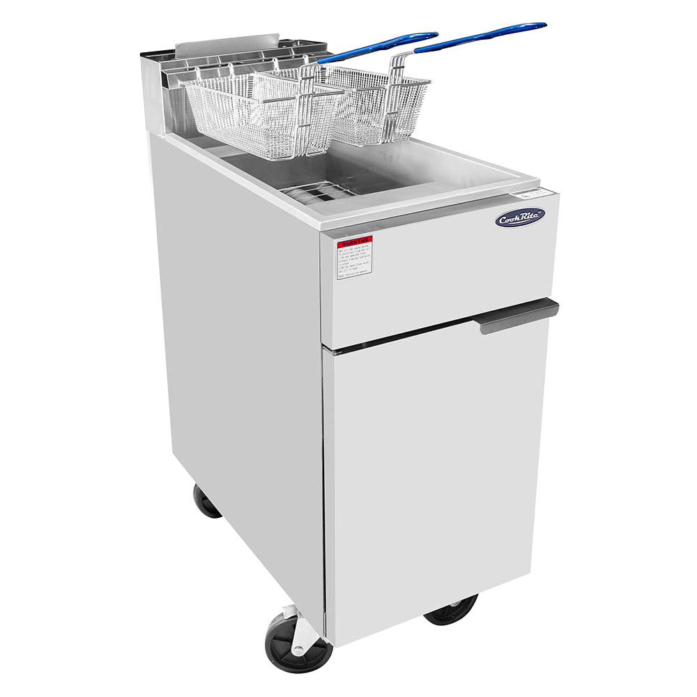 Atosa ATFS 40 40 Lb. Commercial Gas Deep Fryer - 102,000 BTU Heavy Duty Restaurant Equipment for Fast Food & Catering Businesses