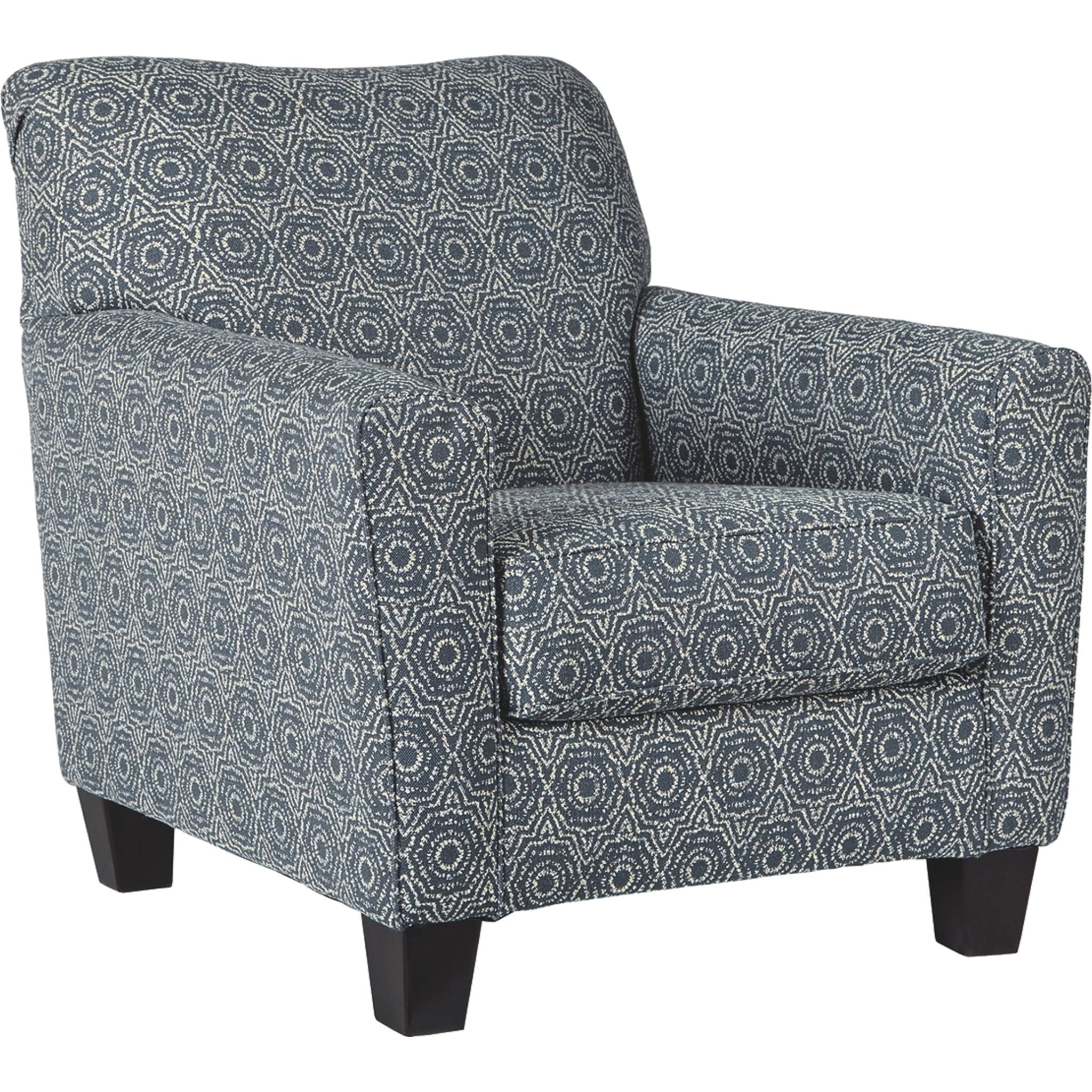 Brinsmade Accent Chair in Midnight Blue - Modern Upholstered Armchair for Living Room, Bedroom & Office - Comfortable Lounge Chair with Sturdy Wooden Legs