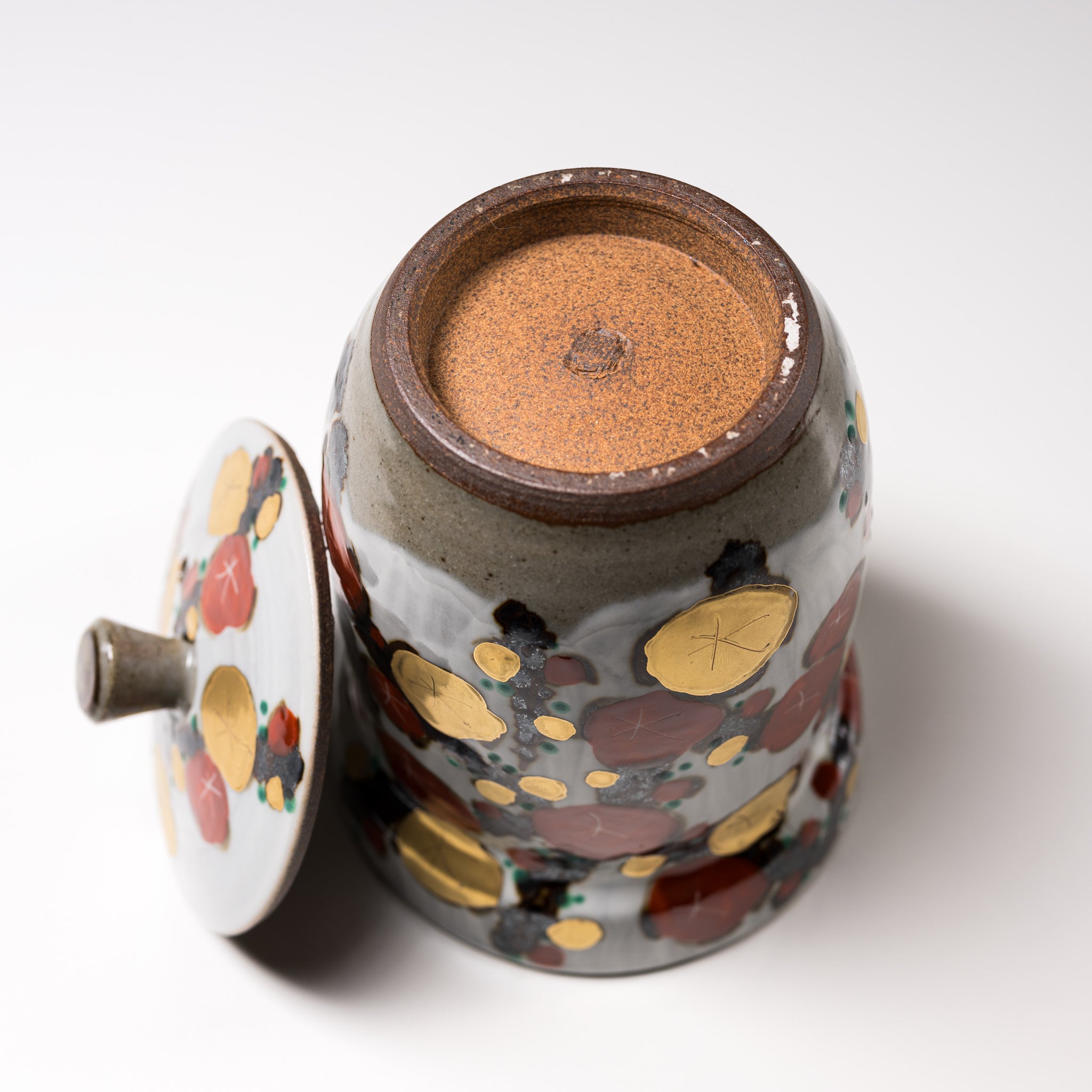 Handmade Kyoto Kiyomizu Ware Hohin Teapot - Golden Plum Design, Authentic Japanese Ceramic Teapot for Green Tea, Matcha & Sencha | Perfect for Tea Ceremonies, Home Decor & Gift Giving