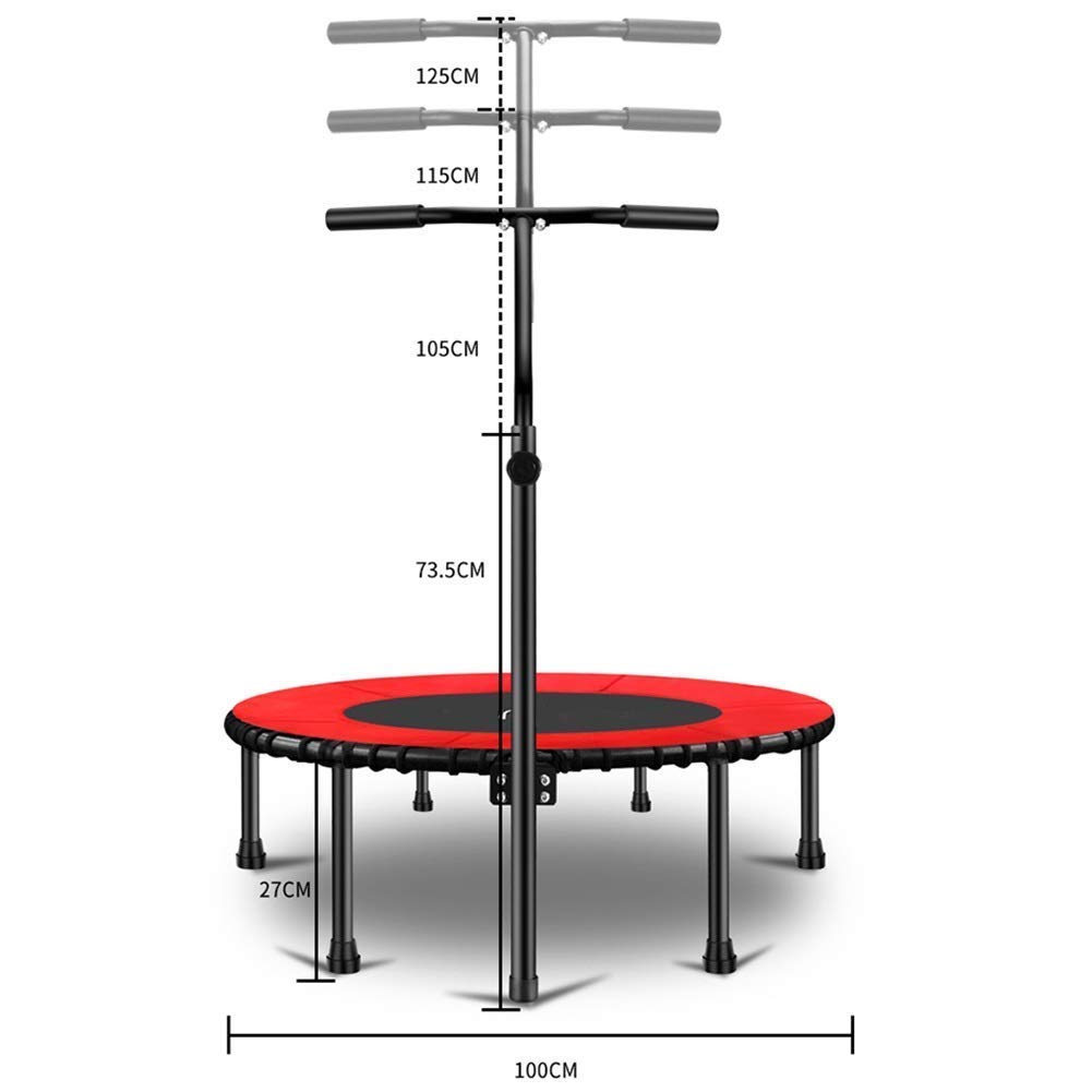 Oval Fitness Trampoline for Kids & Adults - 100Cm Quiet, Safe Bounce with Premium Bungees for Cardio Workout | Durable Home Gym Equipment for Indoor Exercise & Family Fun