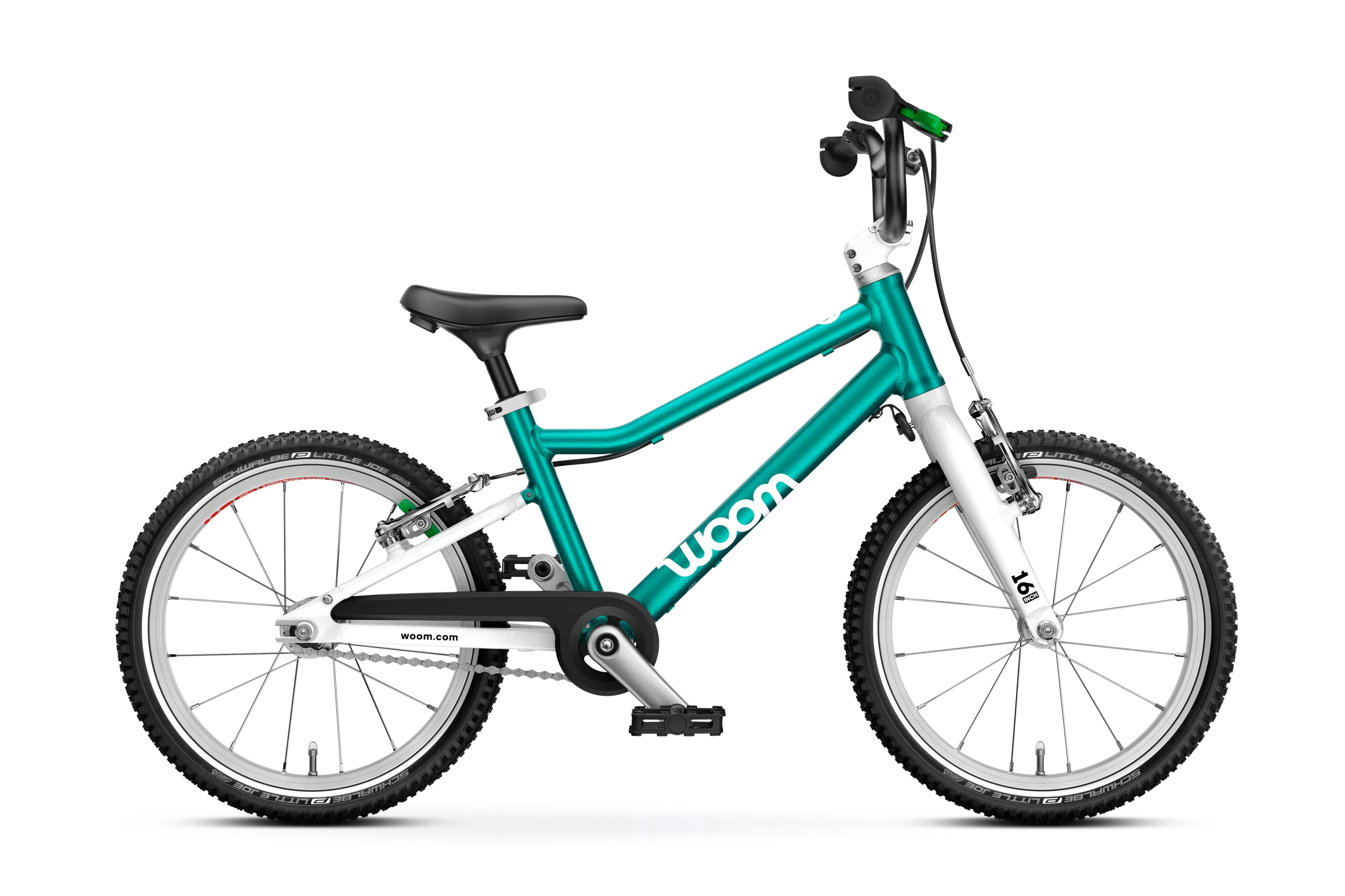 Woom Go 3 Lightweight Kids Bike for Ages 4-6 | 16 Inch Aluminum Frame Bicycle with Training Wheels | Perfect for Neighborhood Rides & Learning to Cycle