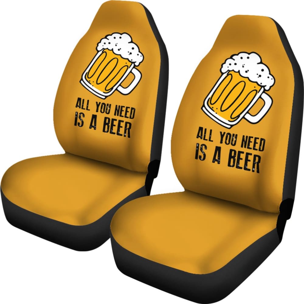 Premium Beer Cheering Car Seat Covers - Waterproof & Durable Seat Protectors for Cars, Trucks & SUVs - Perfect for Tailgating, Sports Events & Beer Lovers