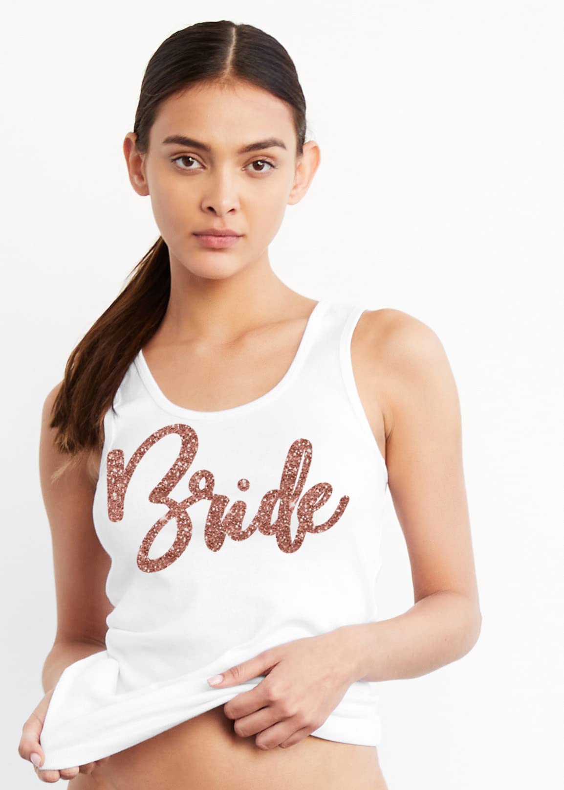 Sparkling Rhinestone Sash Tops for Brides & Bridal Party - Bride, Bridesmaid, Maid of Honor & Bachelorette Crew Tank Tops | Perfect for Wedding Showers, Bachelorette Parties & Bridal Events