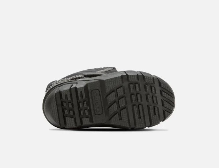 Sorel Flurry Black & Gray Kids' Winter Boots - Waterproof & Insulated Snow Boots for Boys & Girls - Perfect for Snow Play, School & Outdoor Winter Activities