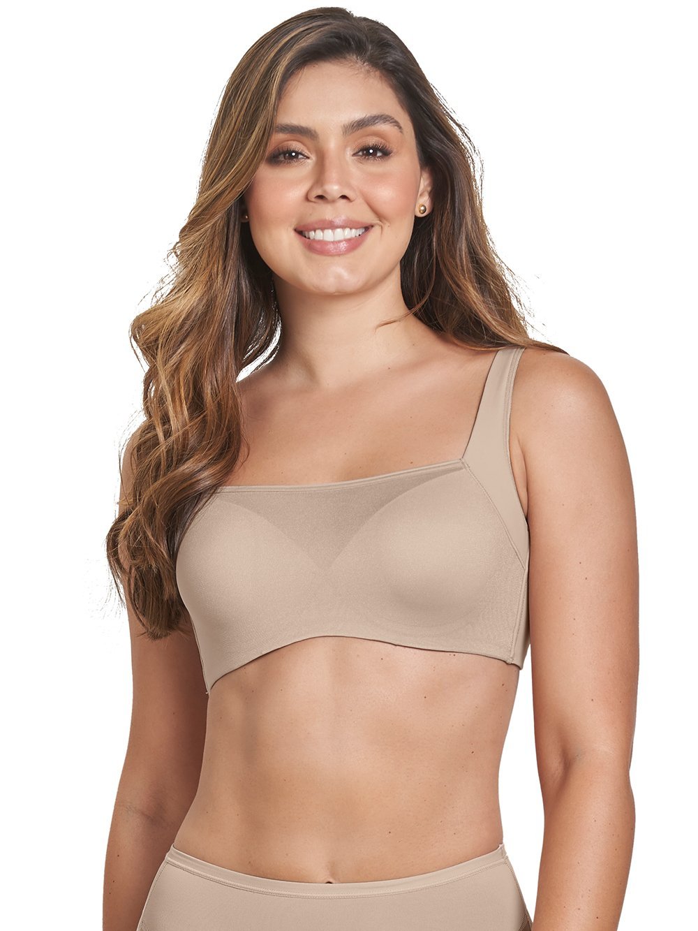 Mesh Front Contouring Bra with Smart Fusion Technology - Comfortable & Supportive Wireless Sports Bra for Yoga, Running & Gym Workouts