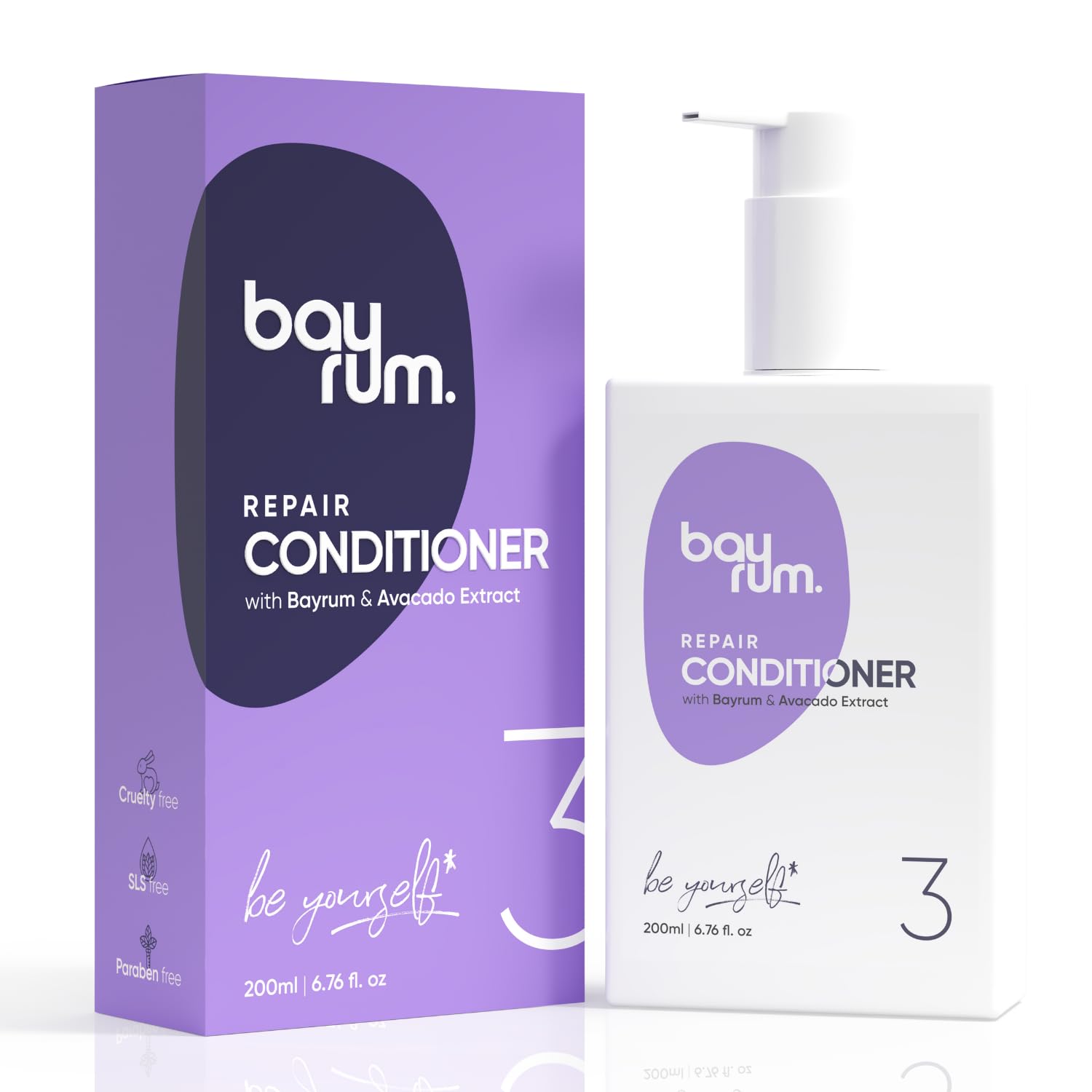 Bayrum Thick Hair Conditioner for Dry & Damaged Hair - Repair & Nourish Frizzy Hair for Men & Women | Shine Fix & Hair Growth Support with Absolute Repair Formula | 200ml | Perfect for Daily Use & Salon-Quality Results at Home