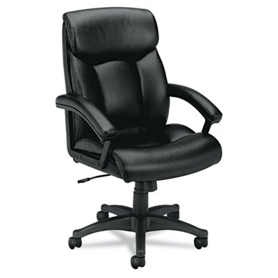 VL151 Executive High-Back Office Chair - Black Genuine Leather - Ergonomic Desk Chair for Home & Business Use