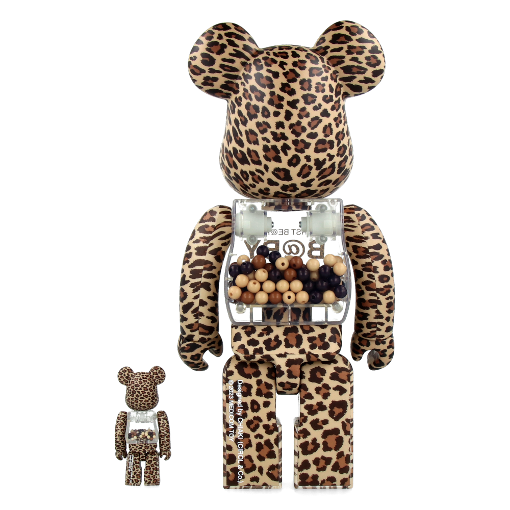 400% + 100% Bearbrick My First Baby Leopard Collectible Art Toy - Limited Edition Designer Vinyl Figure for Display & Home Decor - Perfect for Collectors, Gifts, and Office Decoration