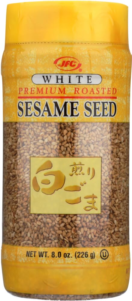 Organic Roasted White Sesame Seeds - 12 Pack (8oz Each) | Premium Quality for Baking, Cooking & Garnishing | Perfect for Bread, Salad & Asian Dishes