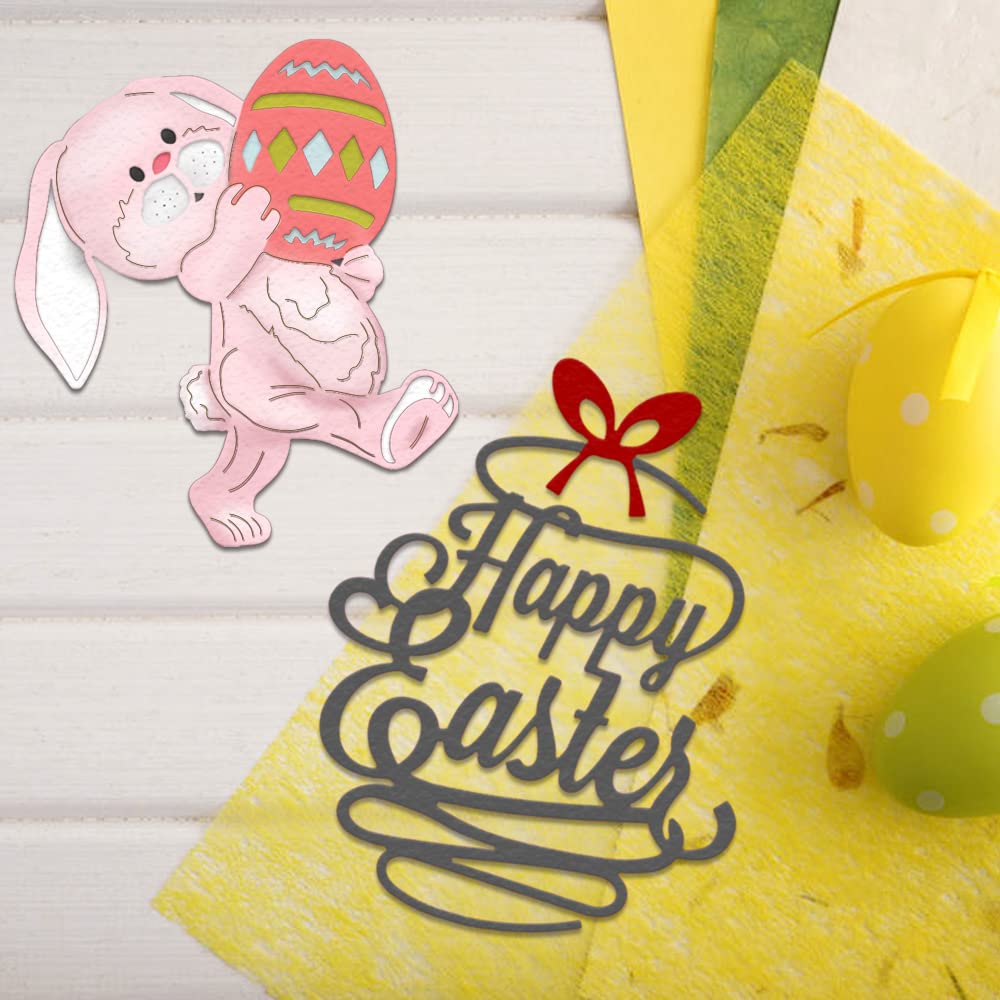Easter Bunny Frame Cutting Dies for Card Making, Scrapbooking, Photo Albums - Easter Egg Dies, Stencils, Embossing Templates for DIY Craft Projects - Perfect for Easter Decorations, Greeting Cards, and Handmade Gifts