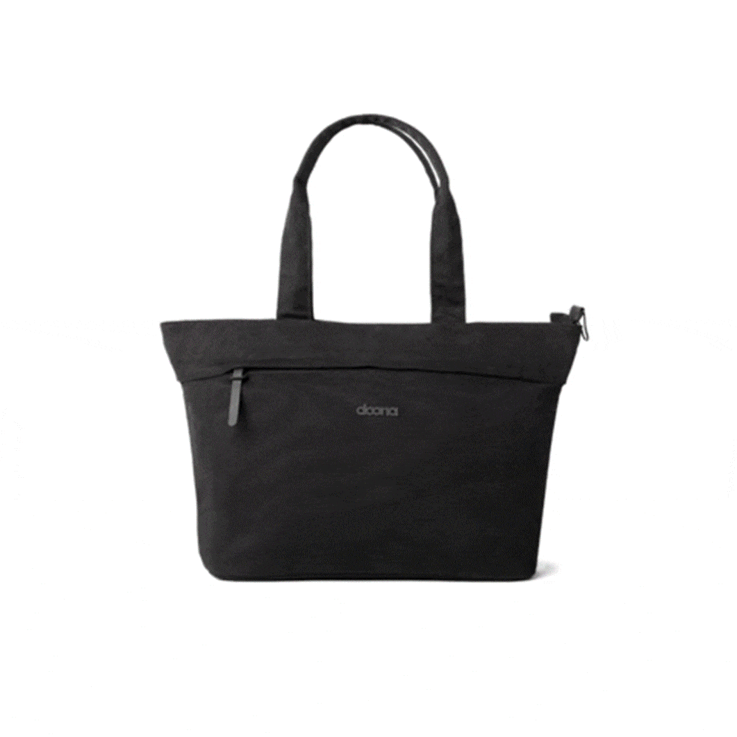 Doona Essentials Tote Bag - Stylish & Durable Black Shoulder Bag for Women | Perfect for Work, Travel & Shopping
