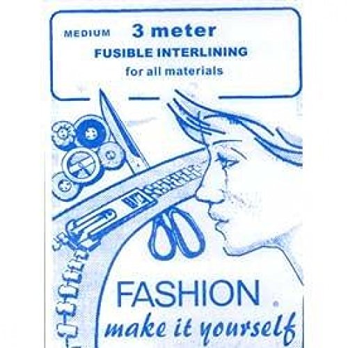 Best Iron On Fusible Interfacing Interlining 3m White - Premium Sewing Fabric Stabilizer for Quilting, Dressmaking & DIY Crafts (Pack of 1)