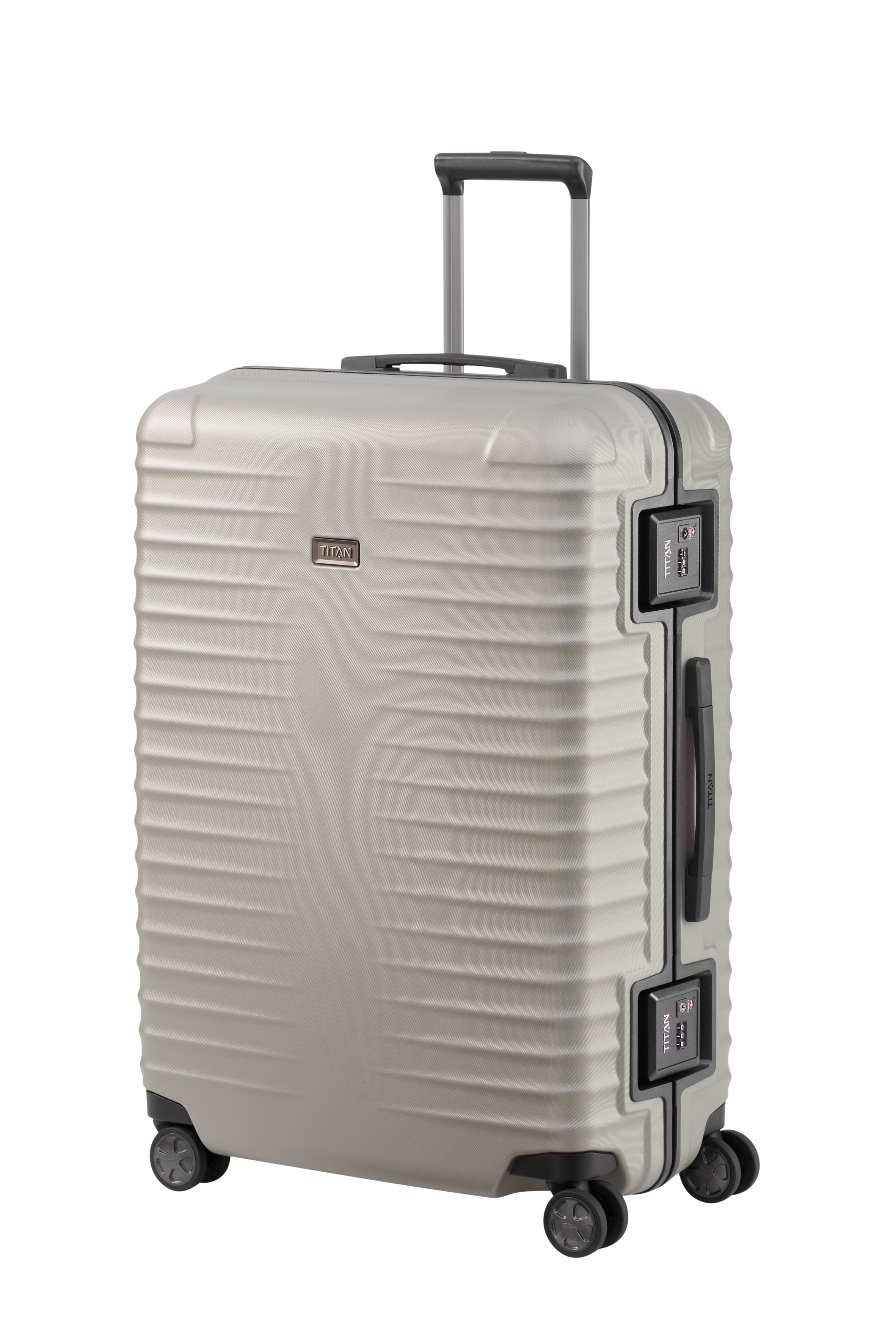 Titan LITRON Frame Trolley L Large Luggage - Heavy Duty Rolling Suitcase for Travel, Business & Airports | Durable Spinner Wheels & Expandable Design