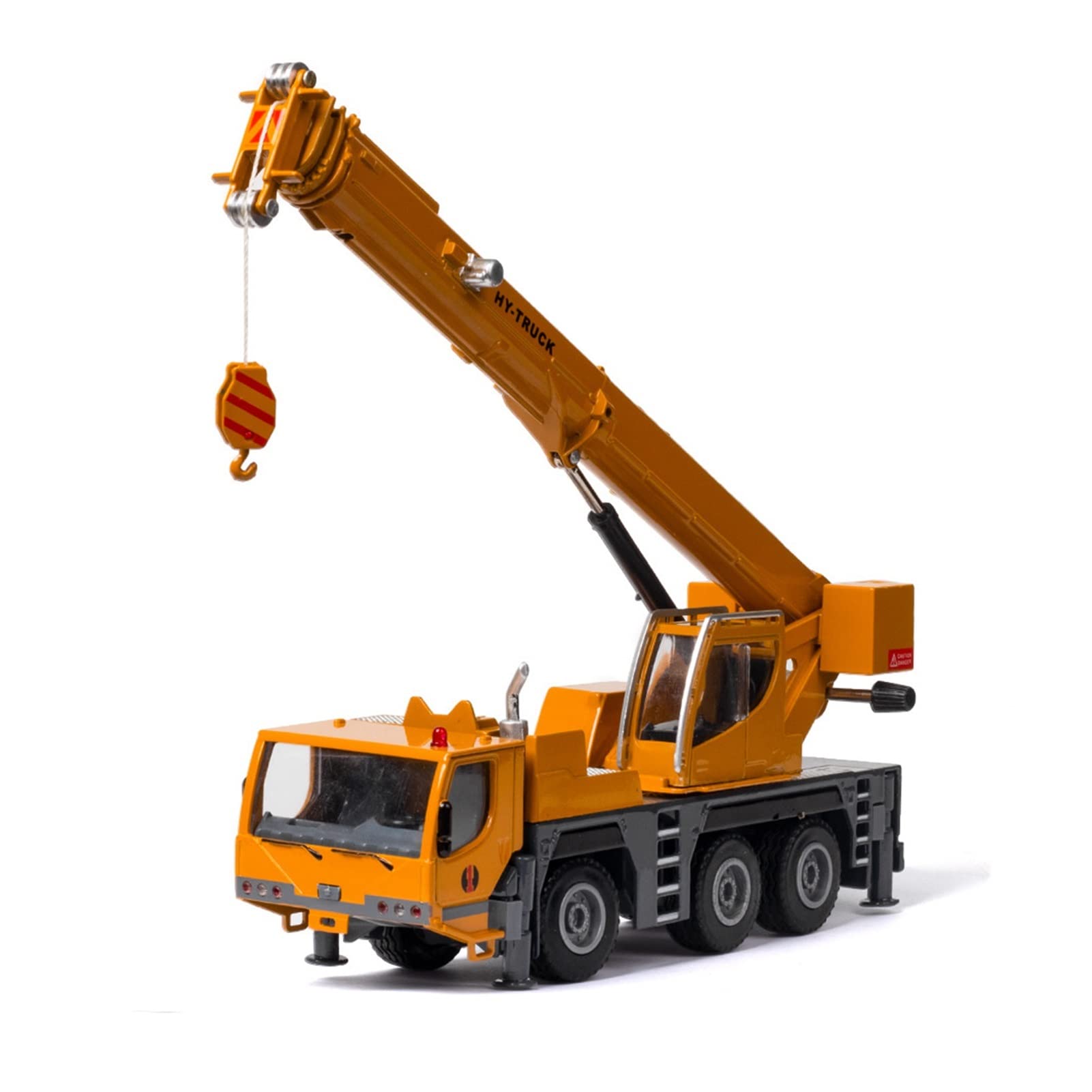 1:50 Scale Alloy Die Cast Mini Car Model Toy - Yellow Engineering Crane Vehicle for Kids, Collectors & Birthday Gifts | Perfect for Playtime, Display & Home Decor