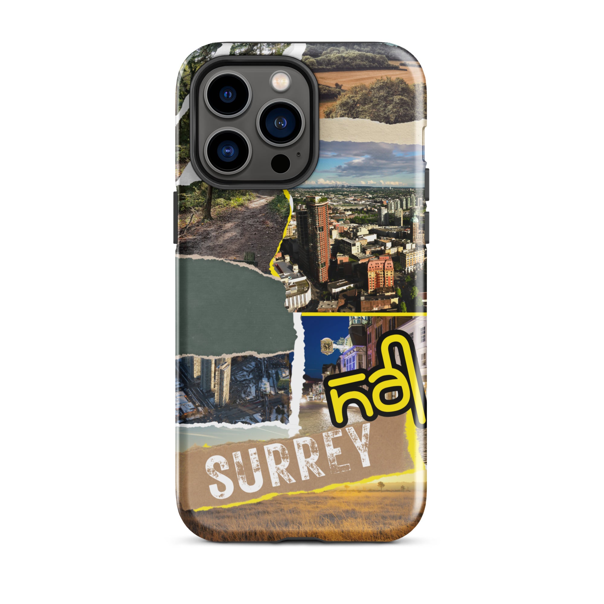 Premium Surrey Collage iPhone Case - Durable Protective Cover with Stylish Design for iPhone [Model] - Perfect for Everyday Use, Travel & Gifting