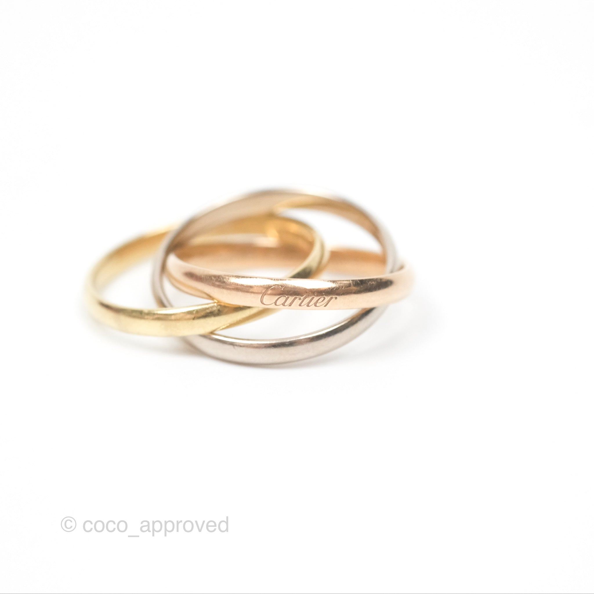 Cartier Trinity Ring in White Gold, Yellow Gold & Rose Gold - Luxury Stackable Rings for Women, Perfect for Engagements, Weddings & Everyday Elegance