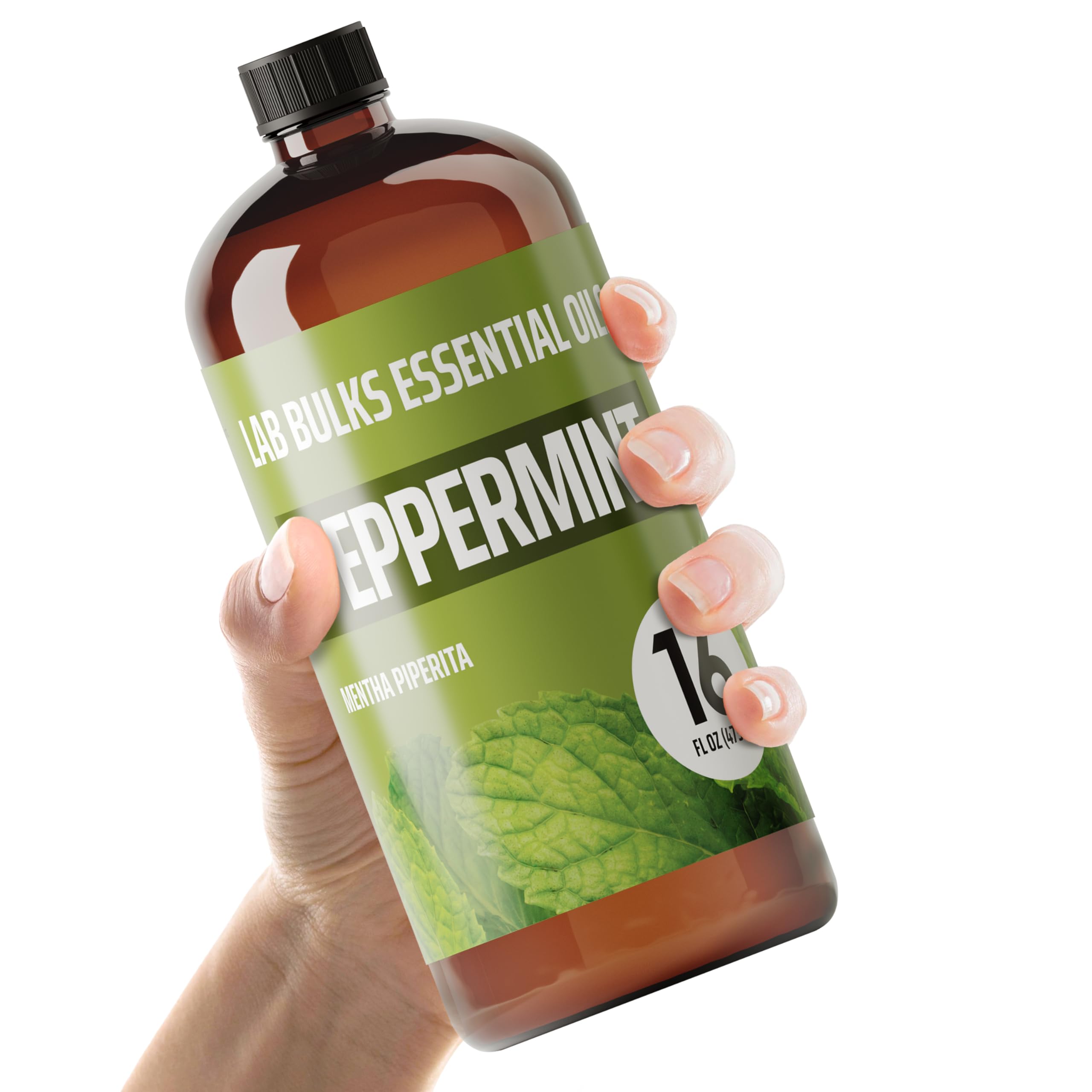 Peppermint Essential Oil 16oz - 100% Pure Therapeutic Grade for Diffusers, Aromatherapy, Homemade Candles & Natural Cleaning - Refreshing Mint Scent for Stress Relief & Home Freshening