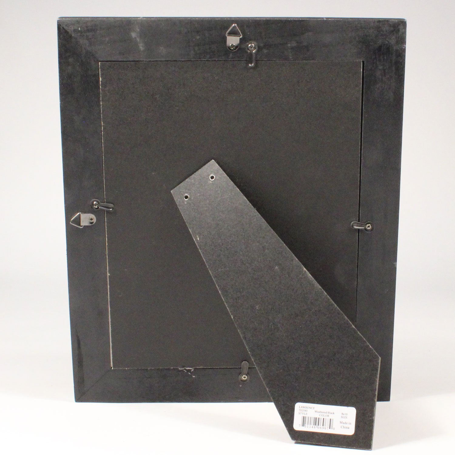 8x10 Weathered Black Wood Picture Frame - Rustic Distressed Photo Display for Wall & Tabletop - Perfect for Home Decor, Wedding Photos, and Artwork Display