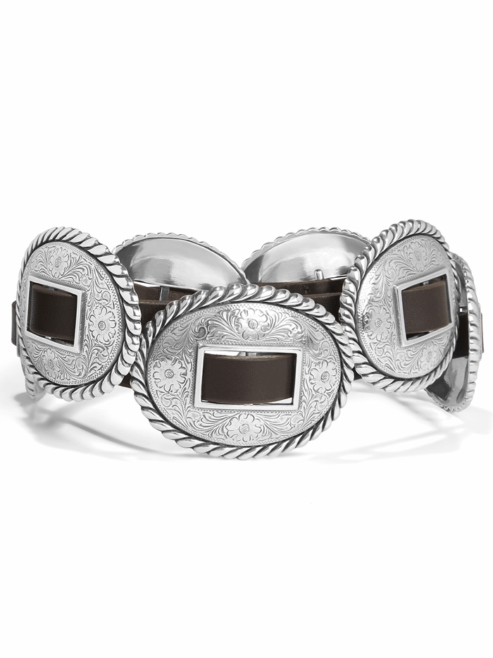 Brighton 5583L Ladies Fandango Concho Belt - Genuine Leather Western Style Belt with Silver Conchos for Women - Perfect for Cowgirl Outfits, Country Concerts & Western Fashion