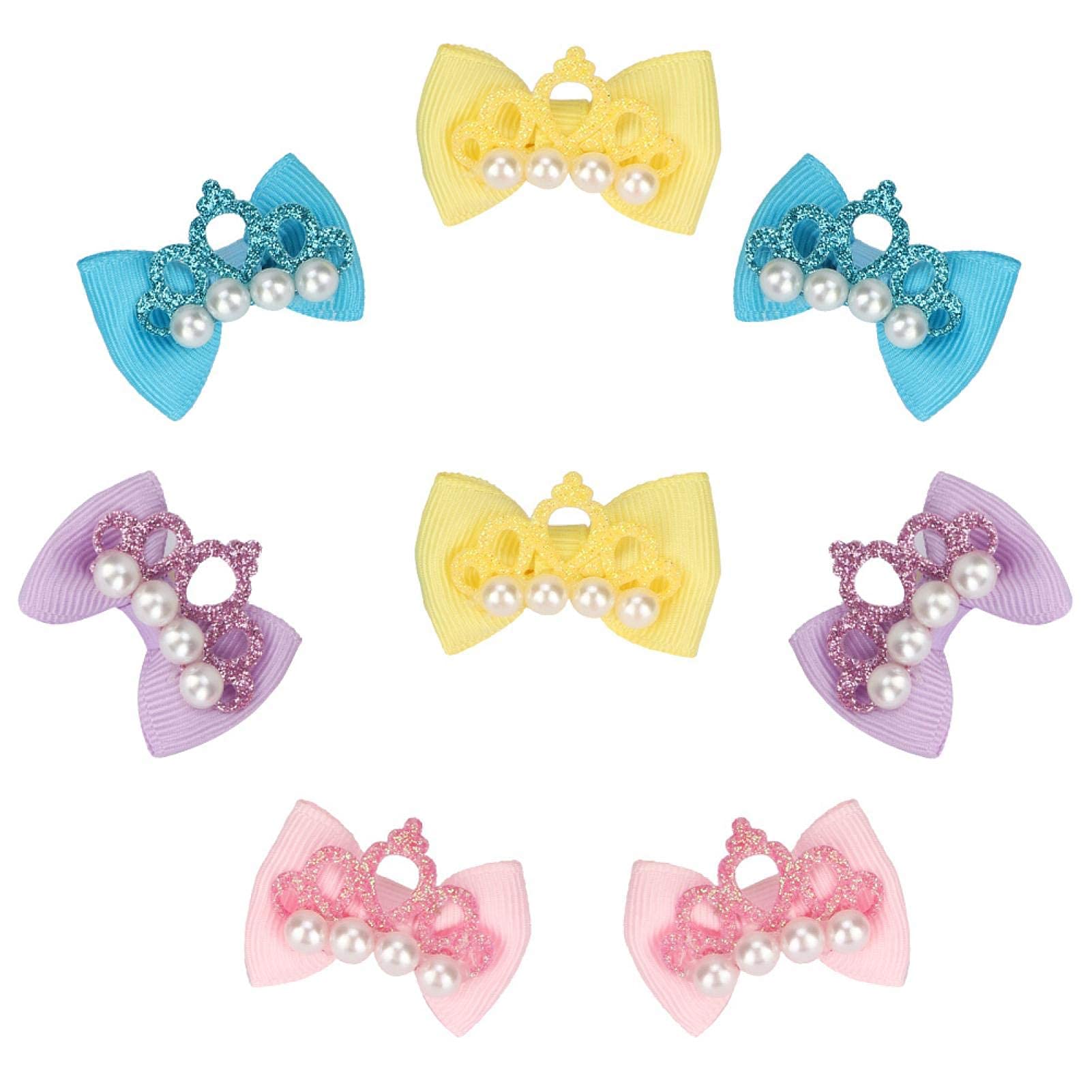 Estink 20pcs Pet Hair Bows - Cute Crown Hair Accessories for Dogs & Cats - Perfect for Outdoor Play, Home Grooming & Pet Photo Shoots