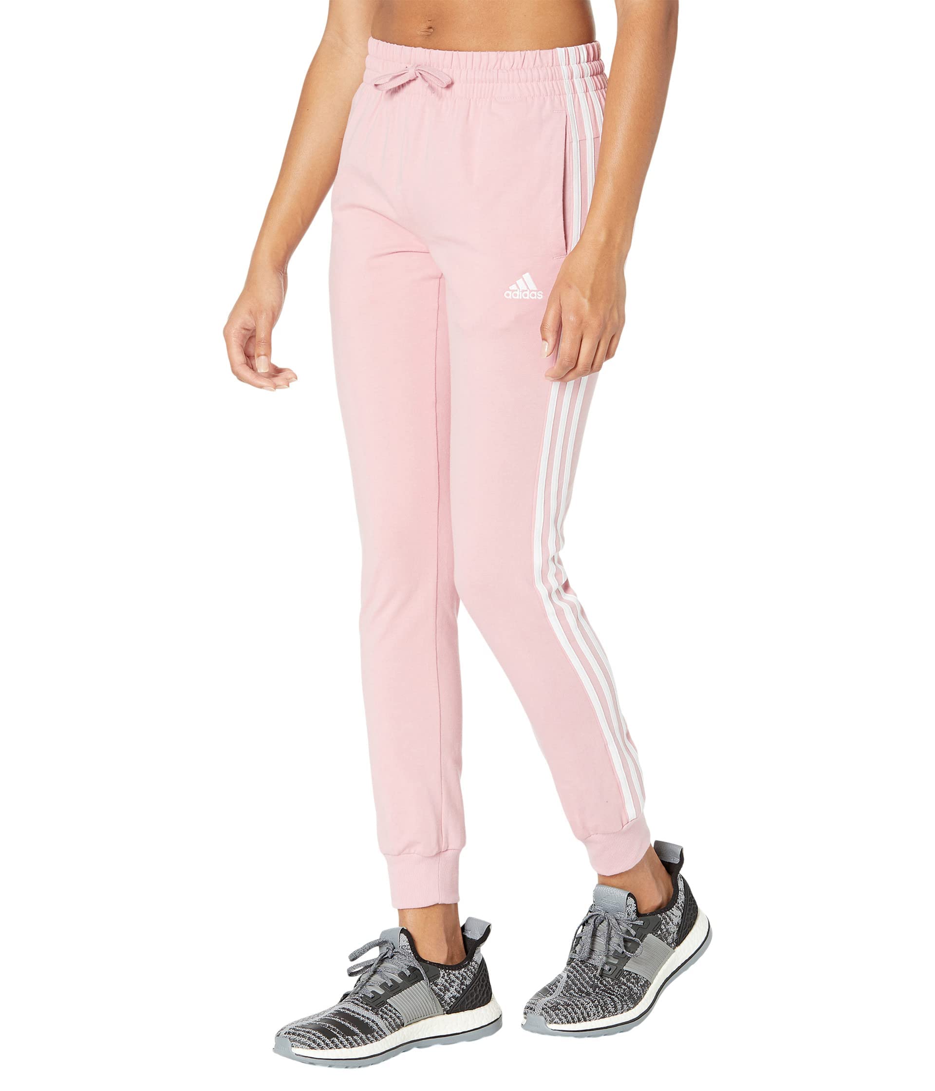 Adidas Women's Essentials 3-Stripes Jersey Pants - Comfortable Athletic Lounge Pants for Yoga, Running & Casual Wear