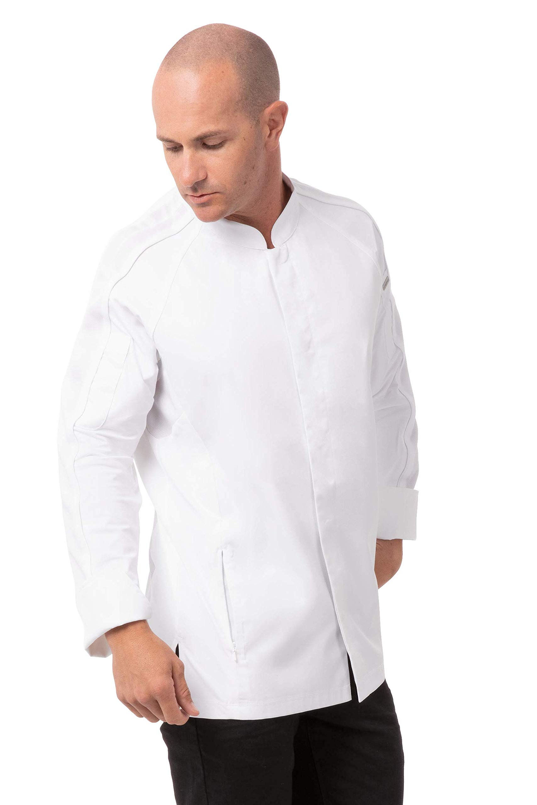 Chef Works Men's Valencia Chef Coat - Professional White Kitchen Jacket for Cooking, Baking & Culinary Arts - Perfect for Chefs, Bakers & Restaurant Staff