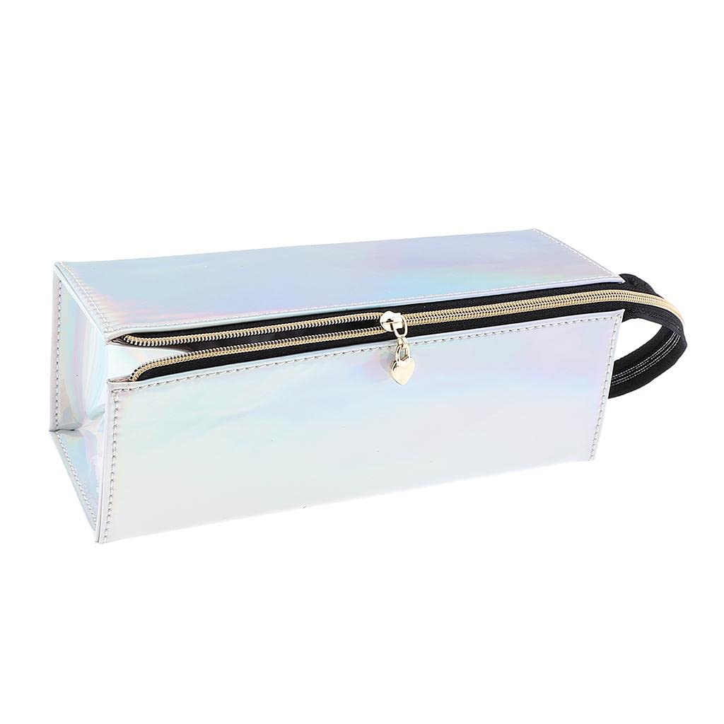 Losa Specular Toiletry Bag - Waterproof Makeup Organizer with Zipper, Travel Cosmetic Case for Women (Silver) - Perfect for Travel, Gym, and Daily Use