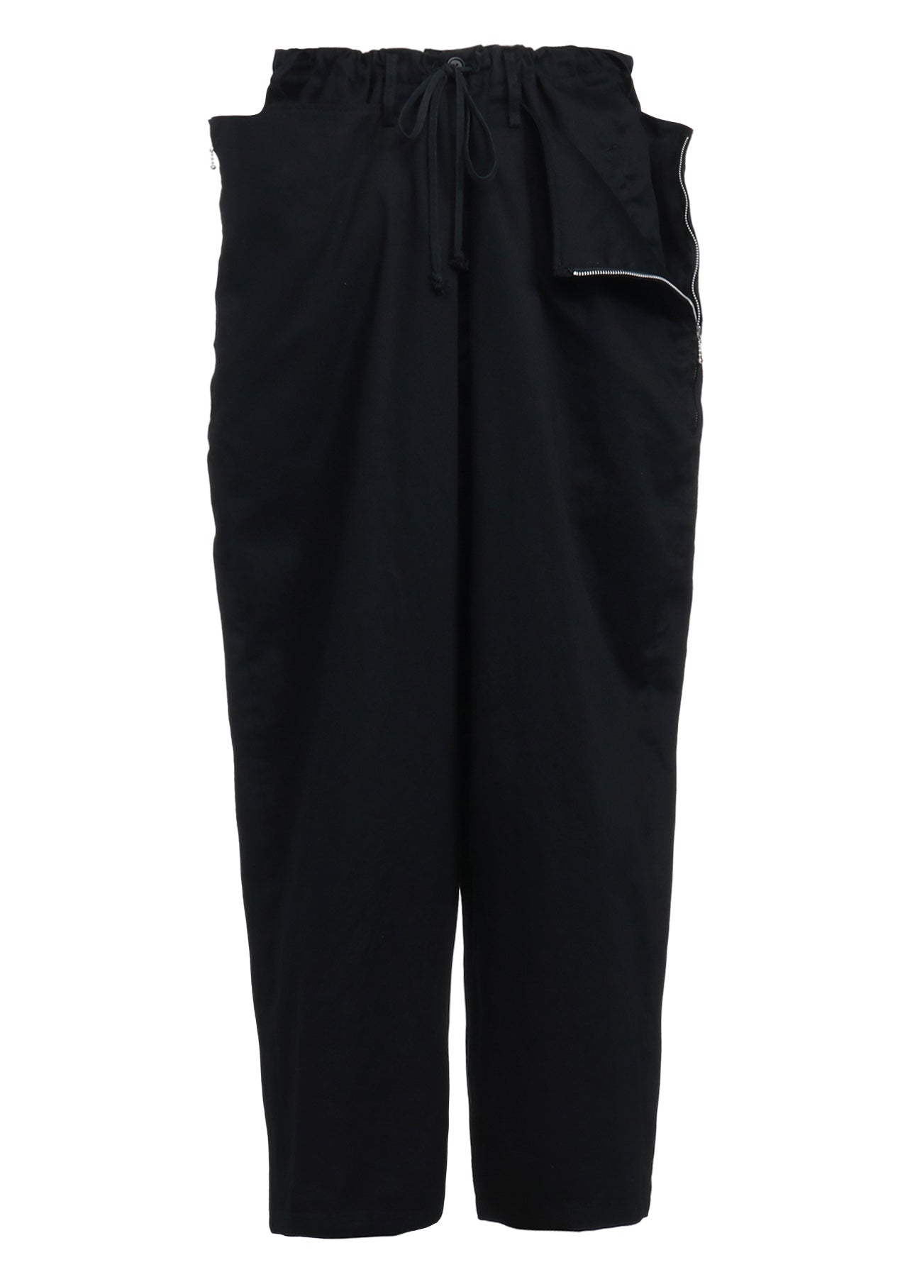 **Cotton Twill Drawstring Wide Leg Pants with Side Zip Pockets - Comfortable Casual Pants for Women, Lounge Wear, Travel & Everyday Outfits**