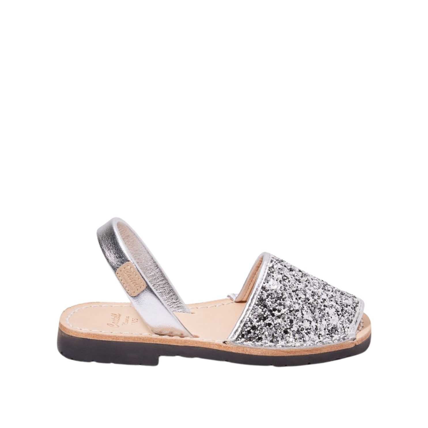 Sparkly Leather Menorcan Sandals for Kids - Iker 1097R - Comfortable & Stylish Beach Shoes for Summer Vacations & Outdoor Play