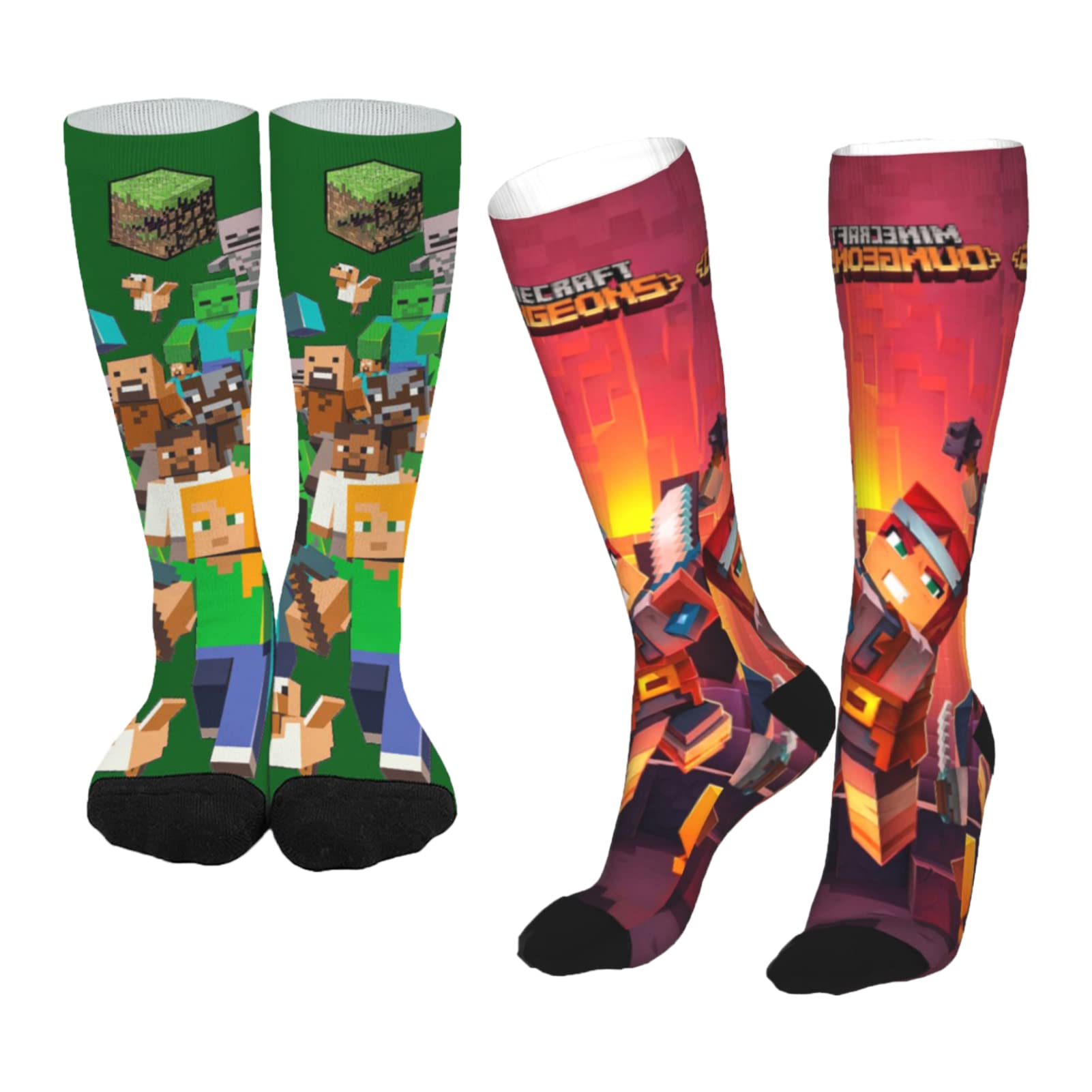 Games Novelty Cotton Comfortable Black Stockings for Men, Women & Kids - Perfect for Casual Wear, Sports & Home Comfort