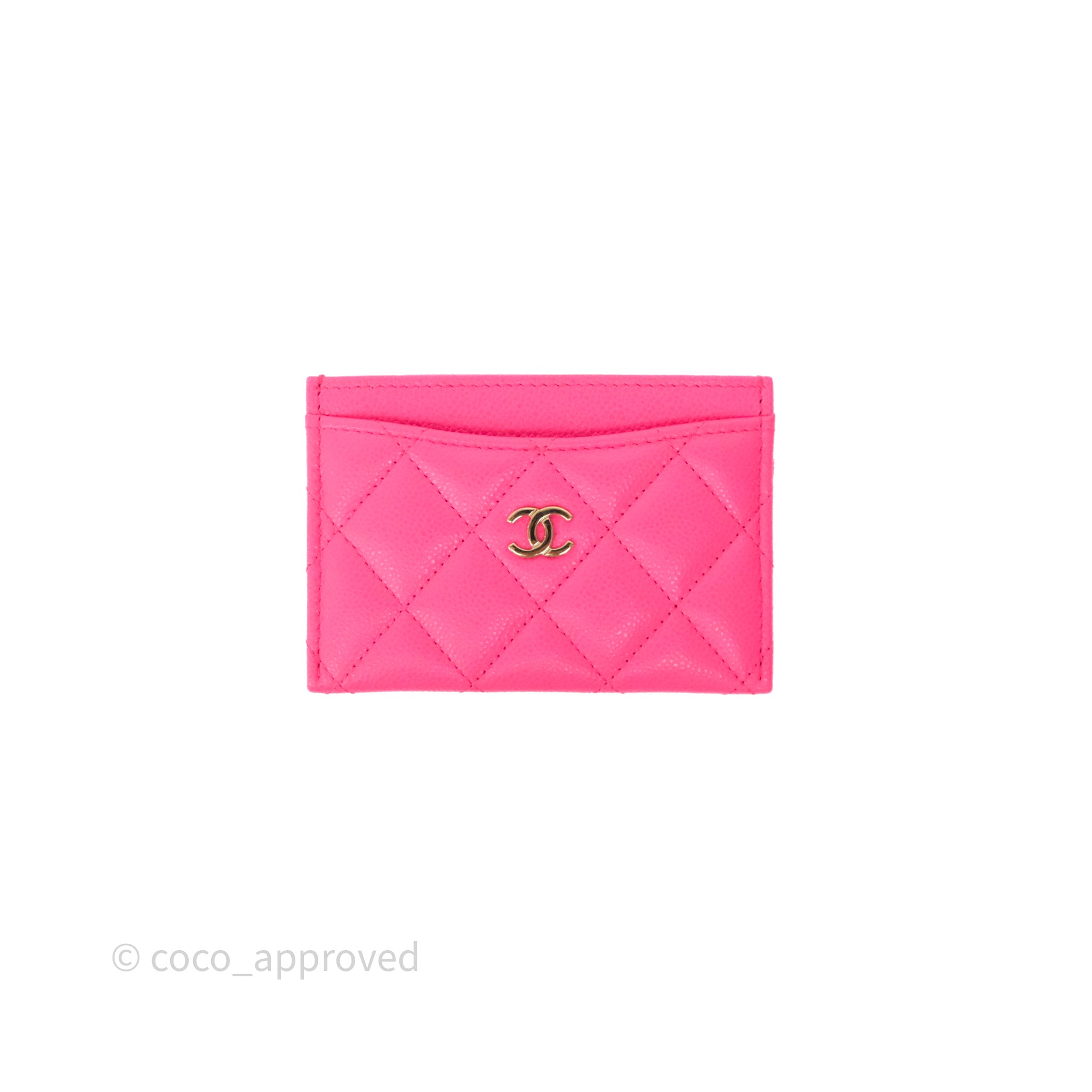 Chanel Classic Flap Card Holder in Pink Caviar Leather with Gold Hardware - Luxury Compact Wallet for Everyday Use & Gift Giving