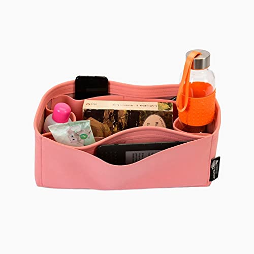 Rose Pink Suedette Leather Bag Organizer - Compatible with Designer Graceful PM & MM Handbags | Perfect for Work, Travel & Daily Use
