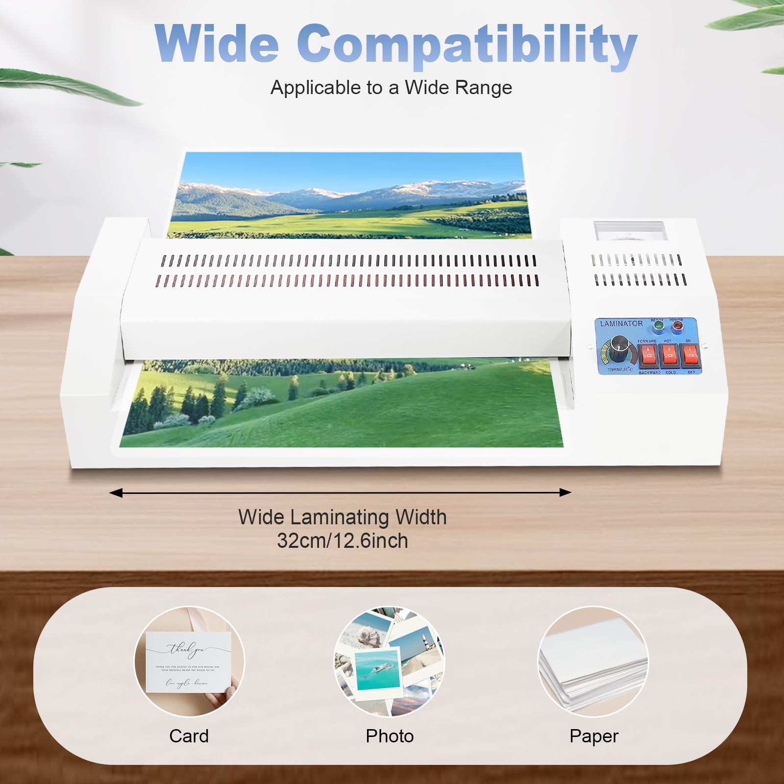 A3 A4 Hot & Cold Film Laminator Machine - 13 Inch Thermal Laminating Equipment with Roller System for Home & Office Use | Perfect for Document Protection, Photo Preservation, and Craft Projects