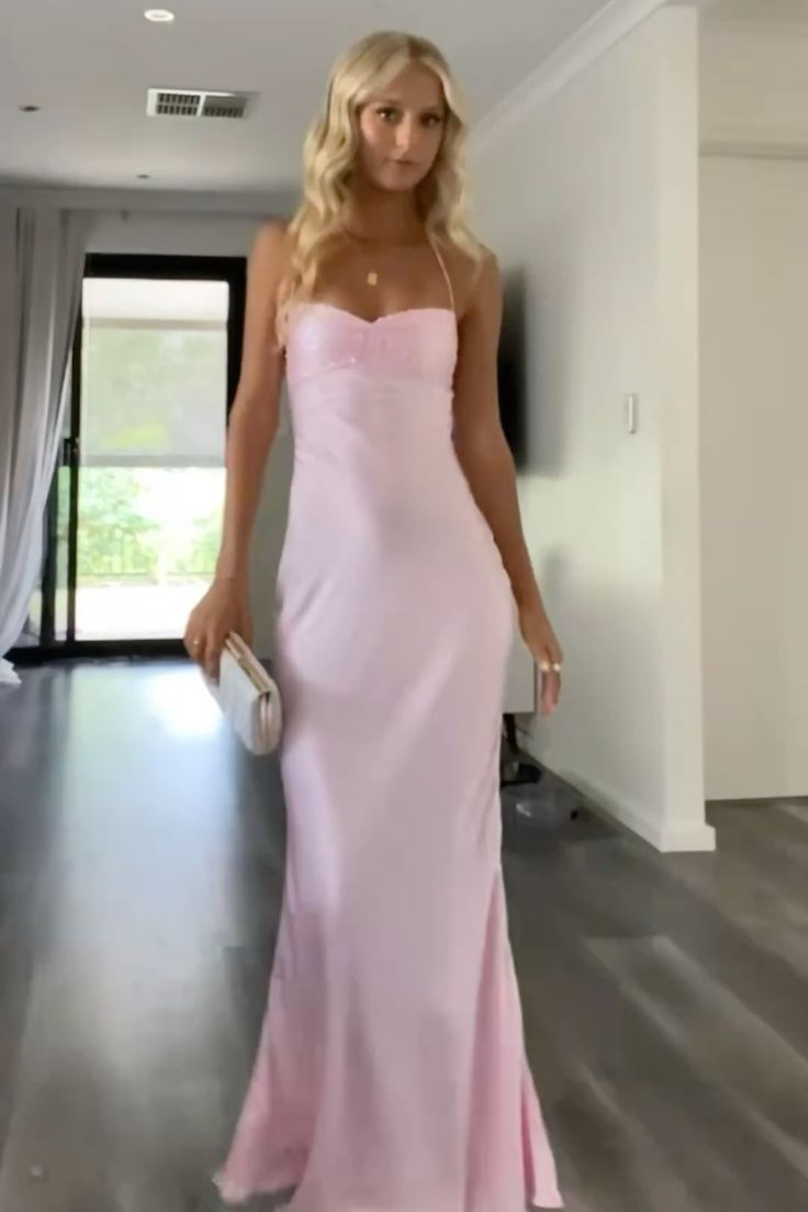 Elegant Mermaid Pink Satin Prom Dress for Evening Party | Formal Gown J6861 | Perfect for Homecoming, Prom Night & Special Occasions