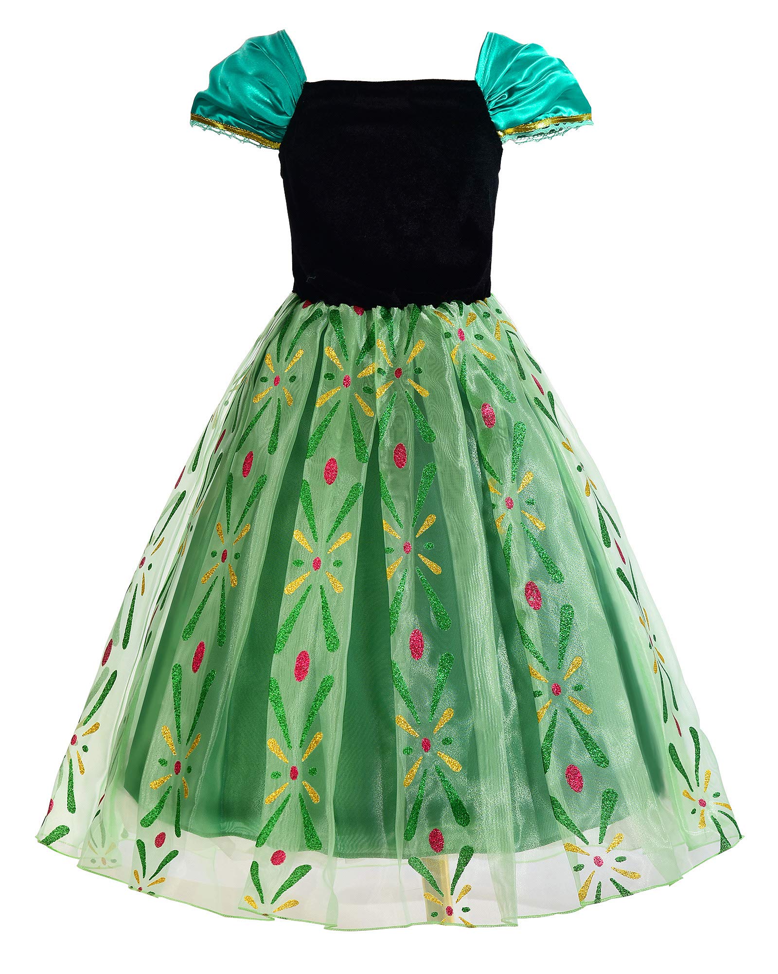 Snow Queen Princess Costume Dress for Girls - Elegant Fancy Party Outfit with Accessories Set | Perfect for Halloween, Christmas, Birthday Parties & Dress-Up Play