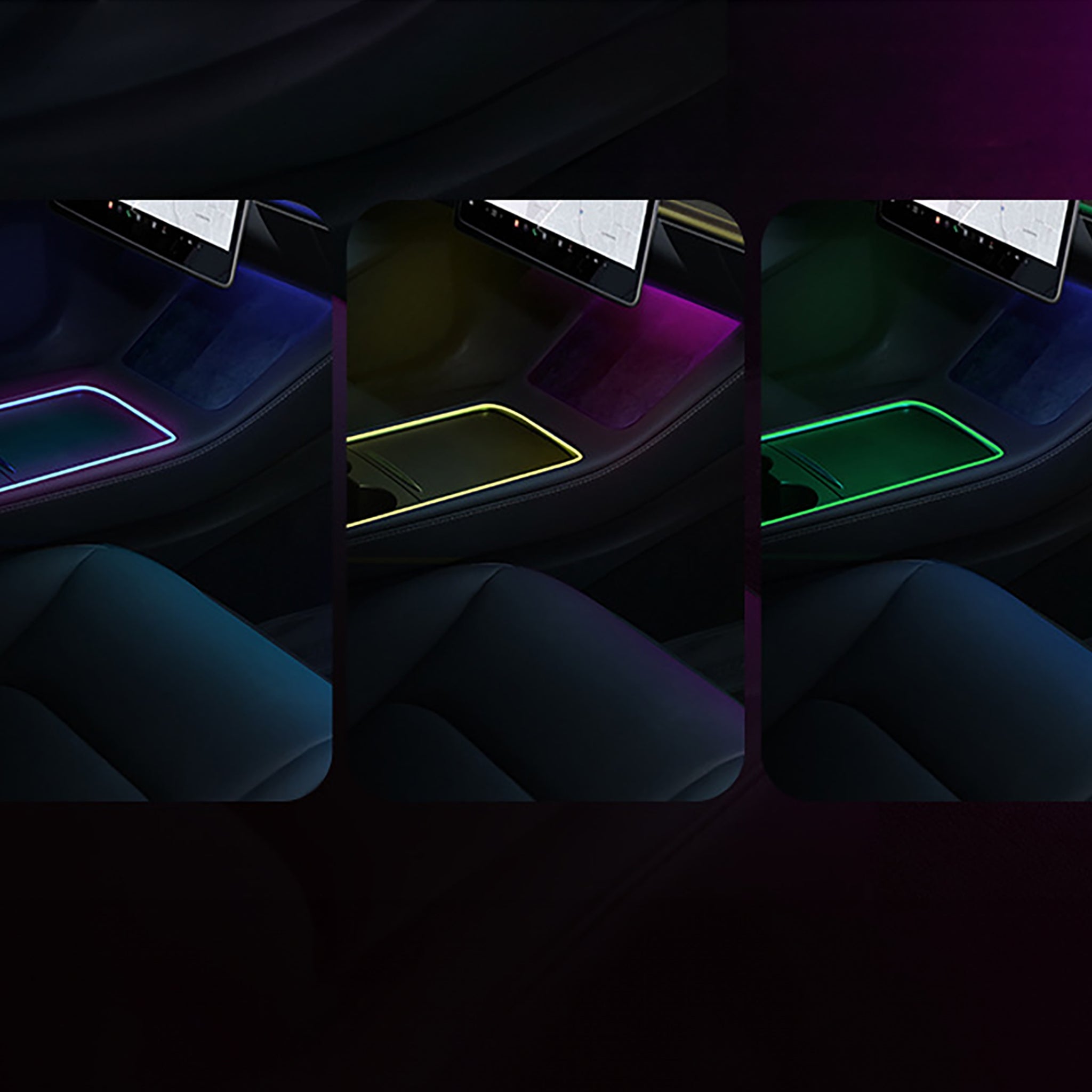 Tesla Model Y/3 Neon Ambient LED Lighting Kit - Custom Car Interior Lights for Mood & Style | Perfect for Night Driving, Parties & Car Shows